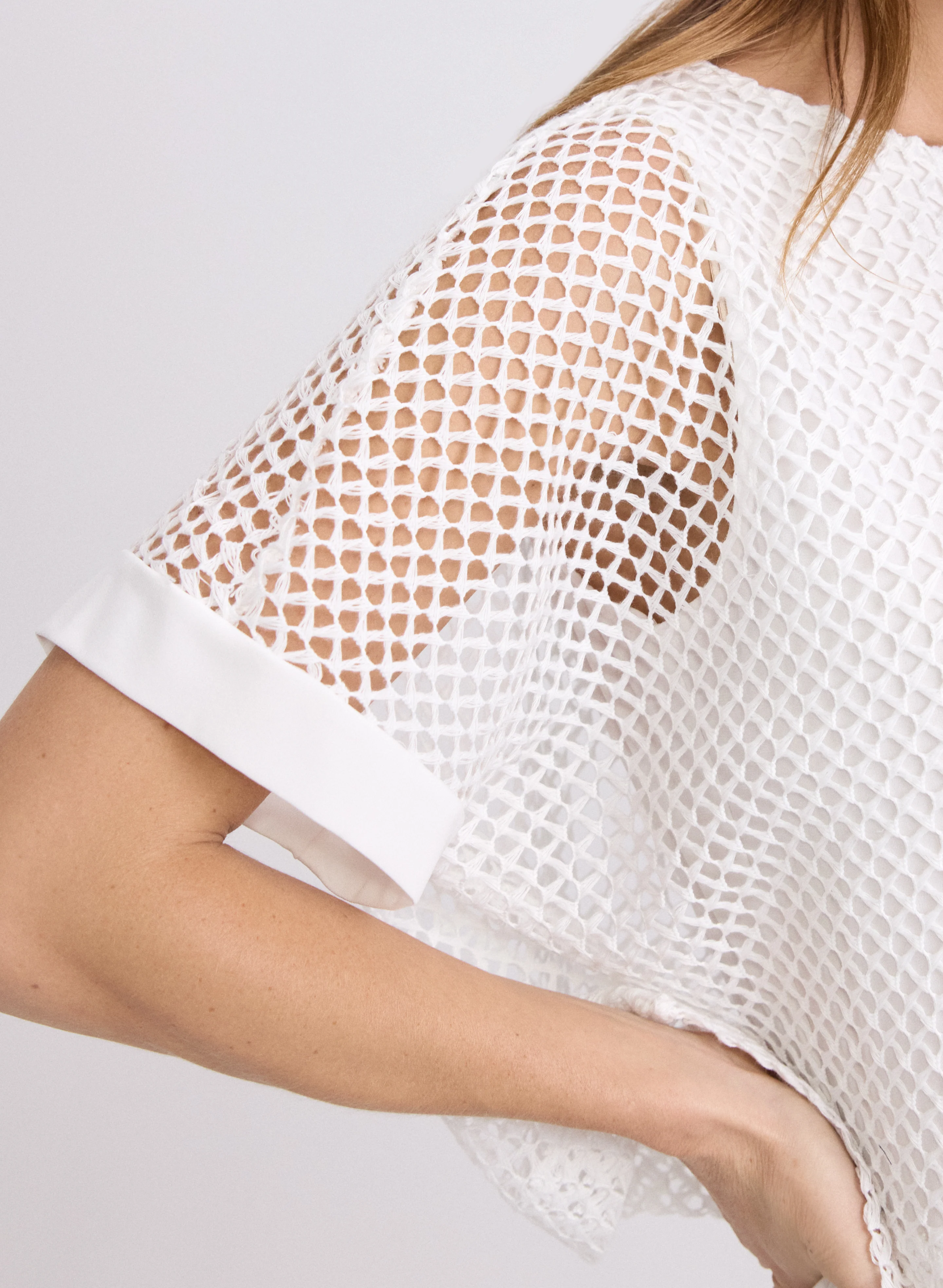 Short Sleeve Crochet Top - Image 5