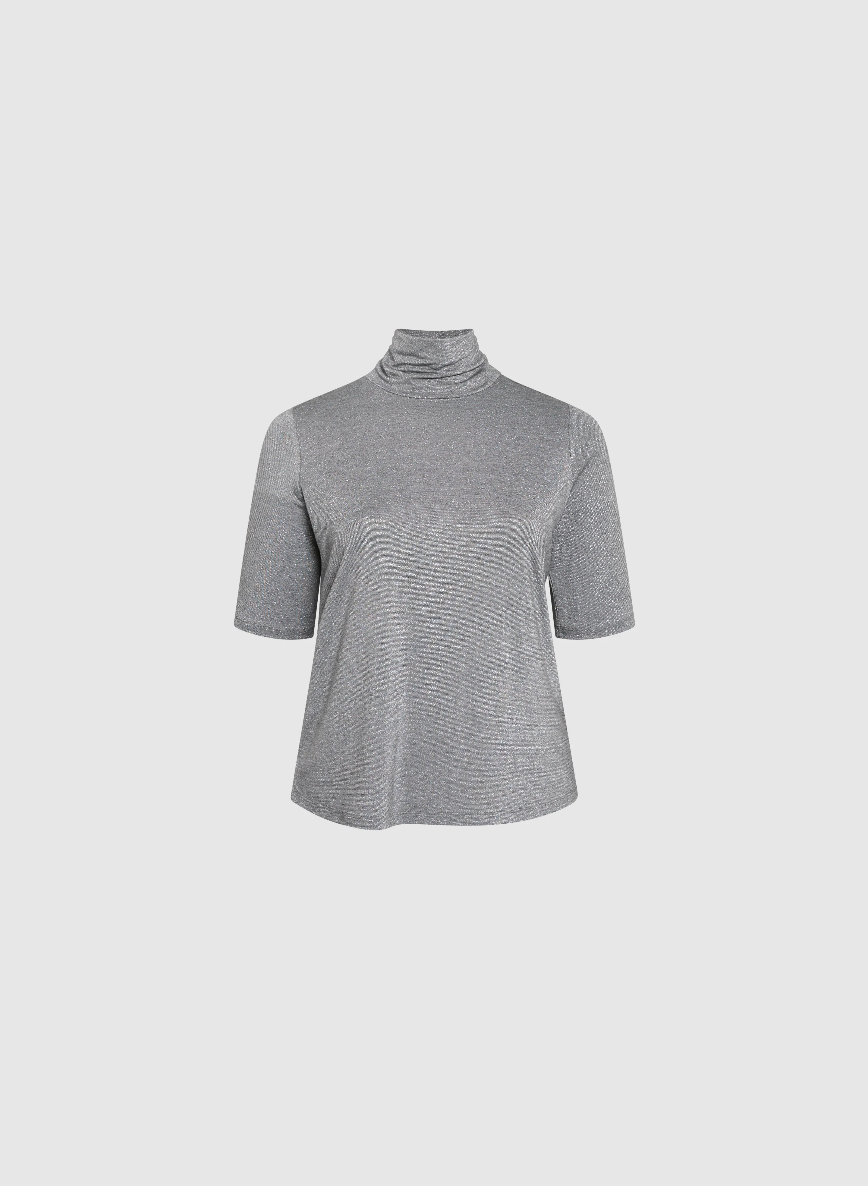 Metallic Mock Neck Top - Image 6