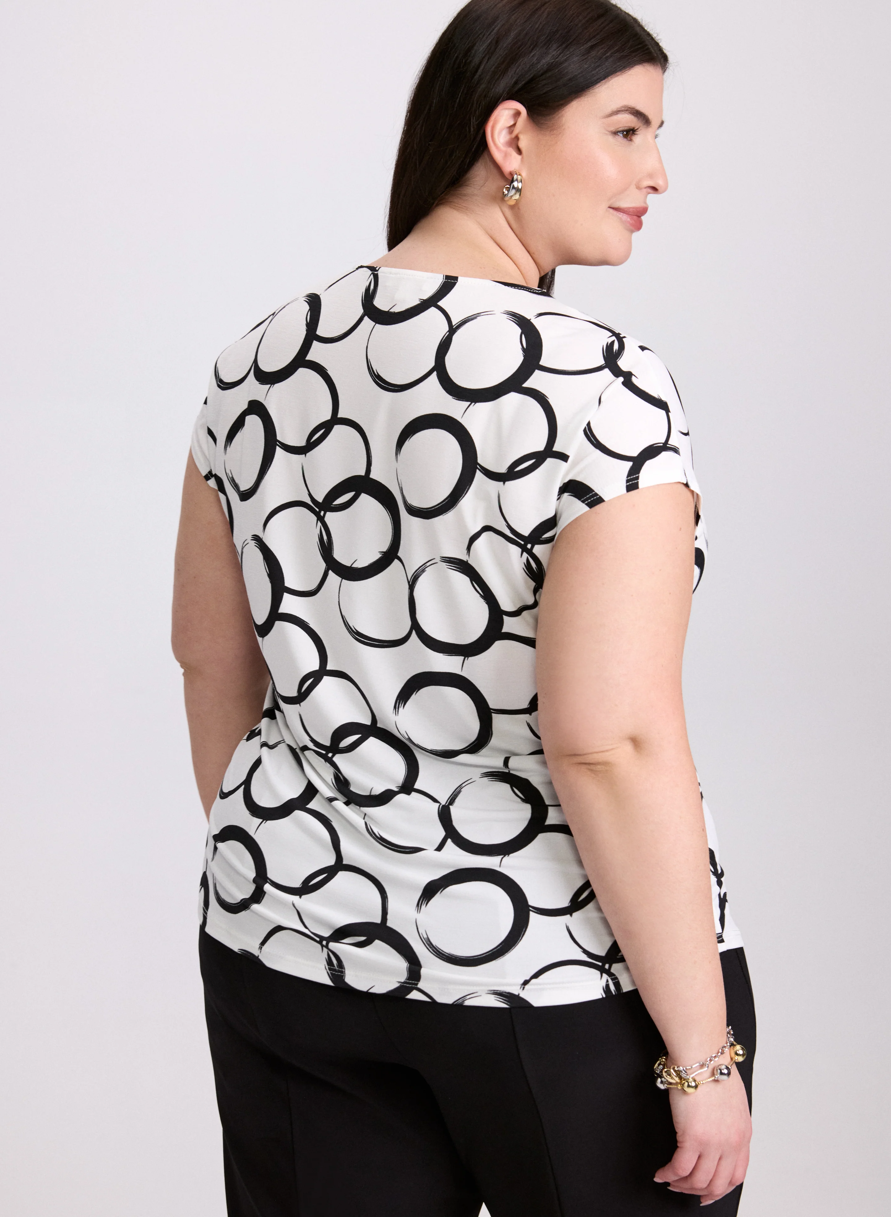 Sketch Circle Print Top - Image 4