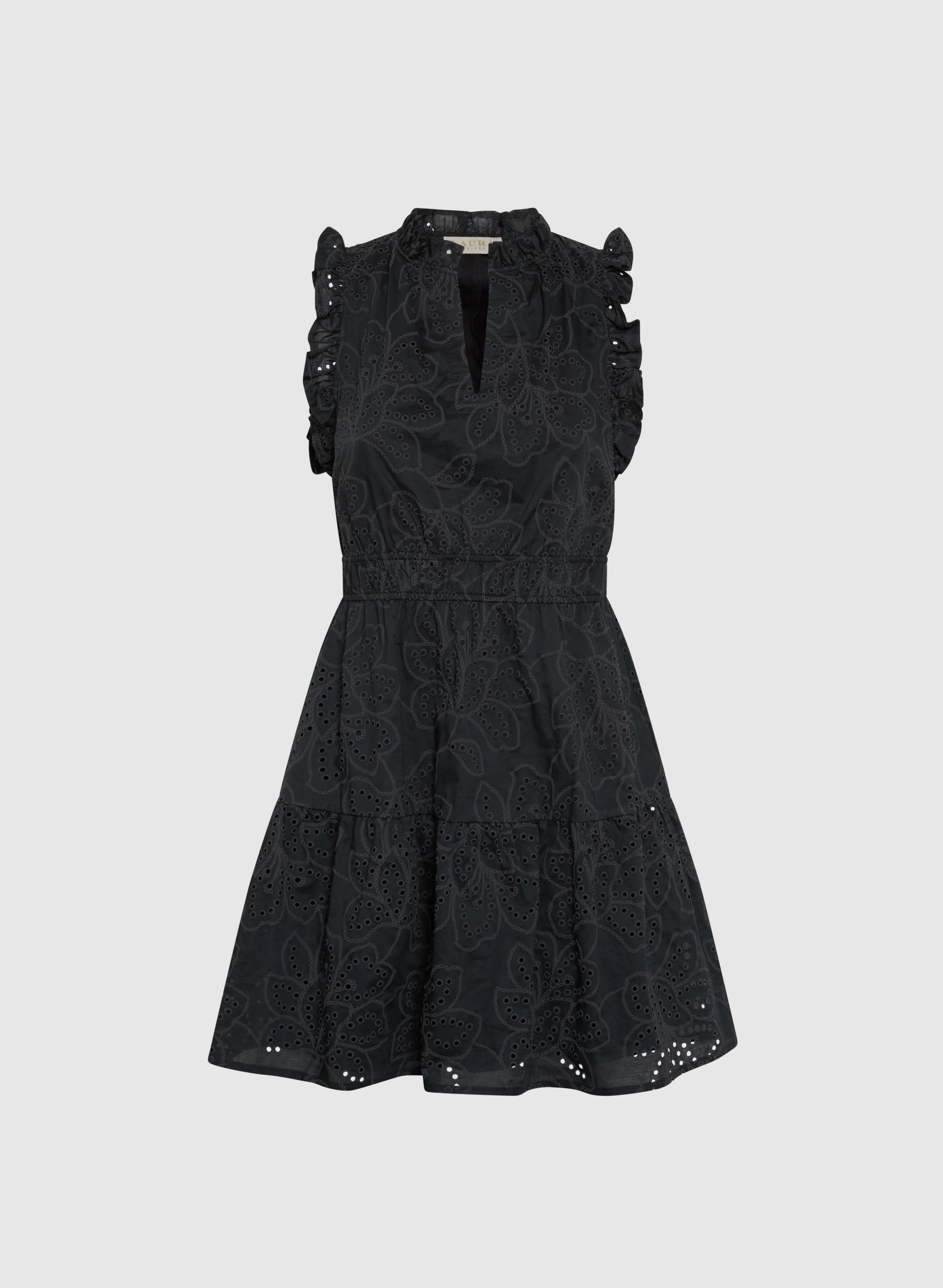 Sketched Floral Eyelet Dress - Image 6
