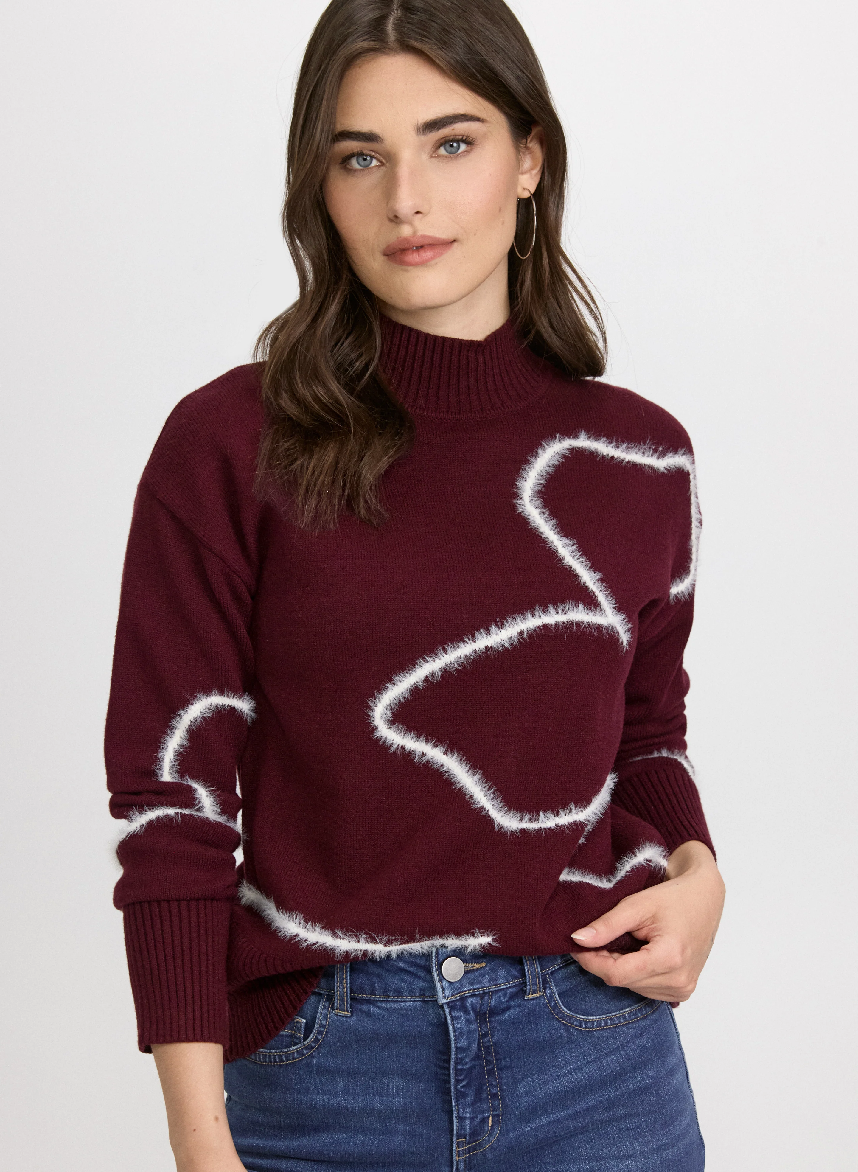 Sketched Floral Print Sweater - Image 3