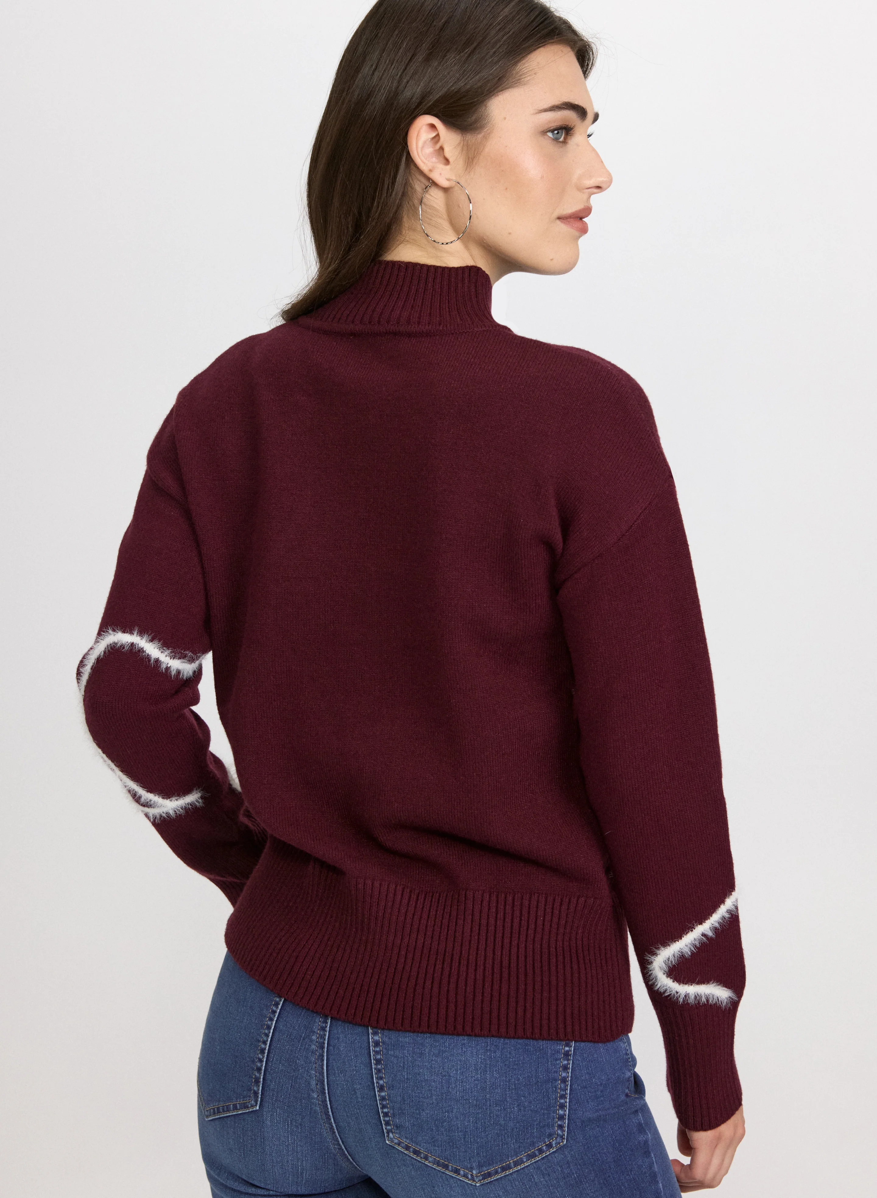 Sketched Floral Print Sweater - Image 5