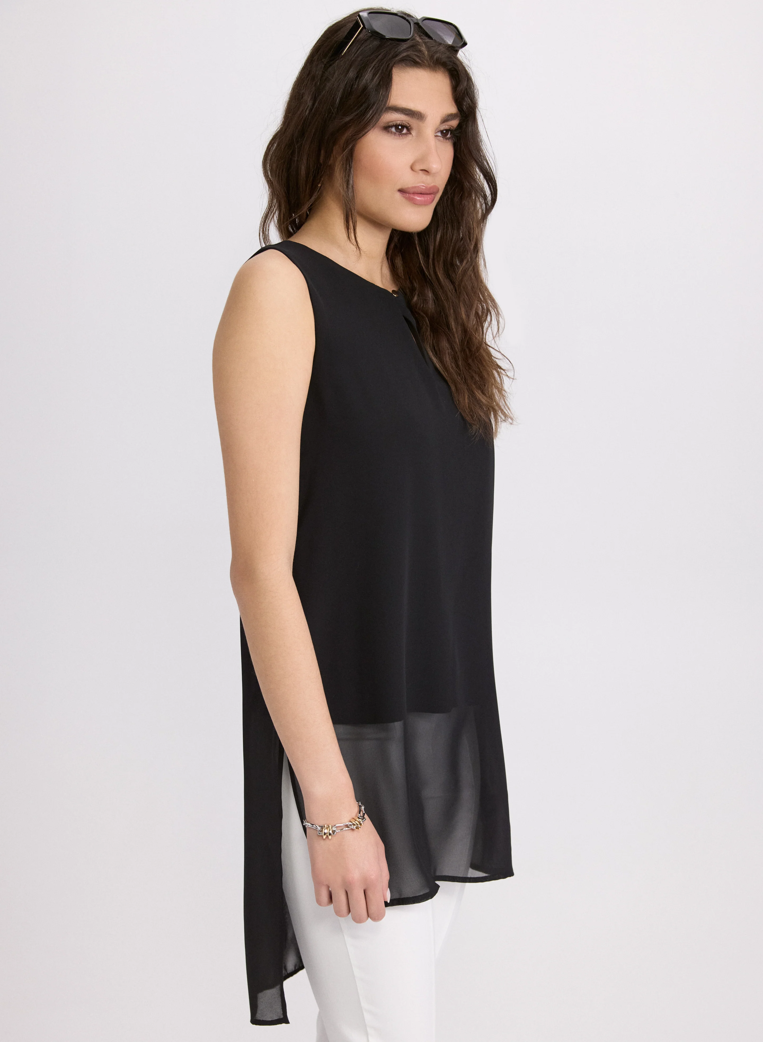Sleeveless Asymmetric Tunic - Image 2