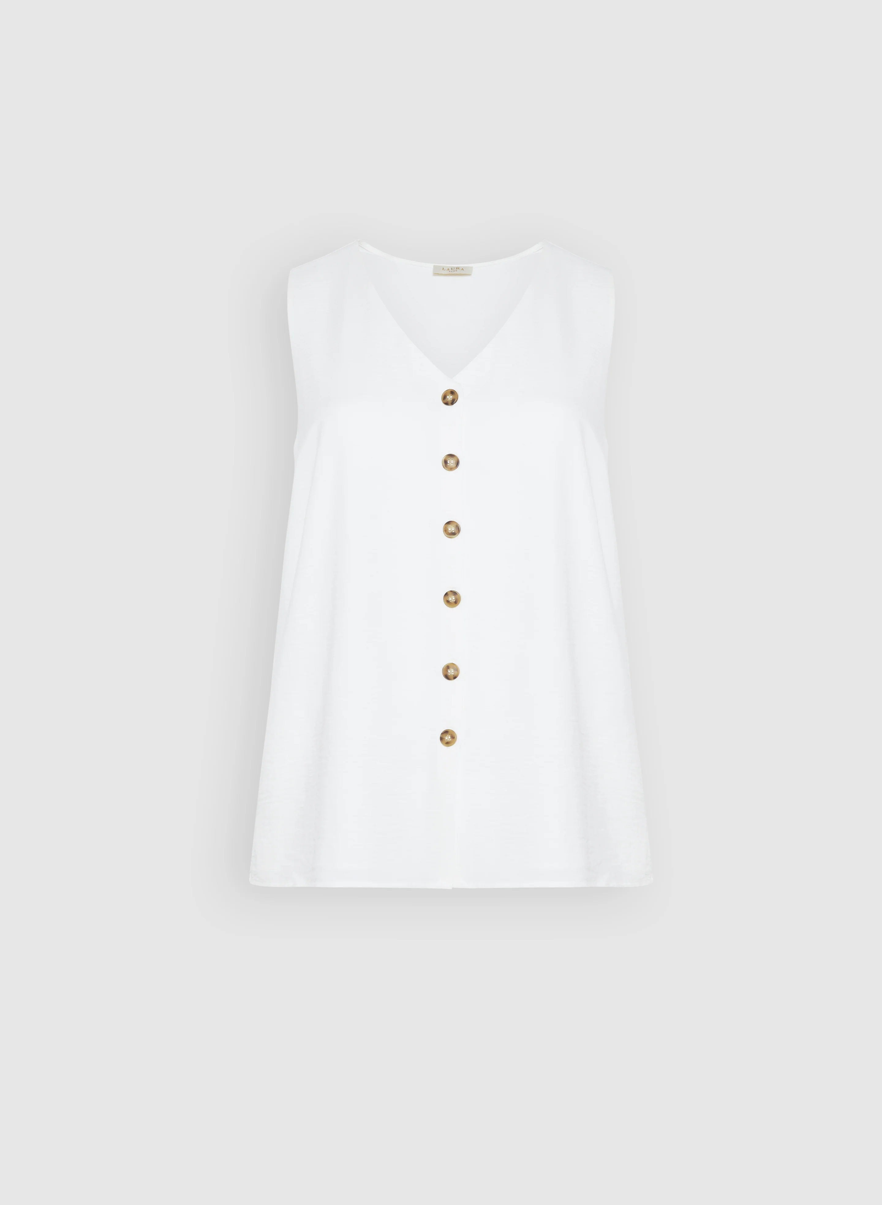 Sleeveless Button-Down Blouse - Image 6