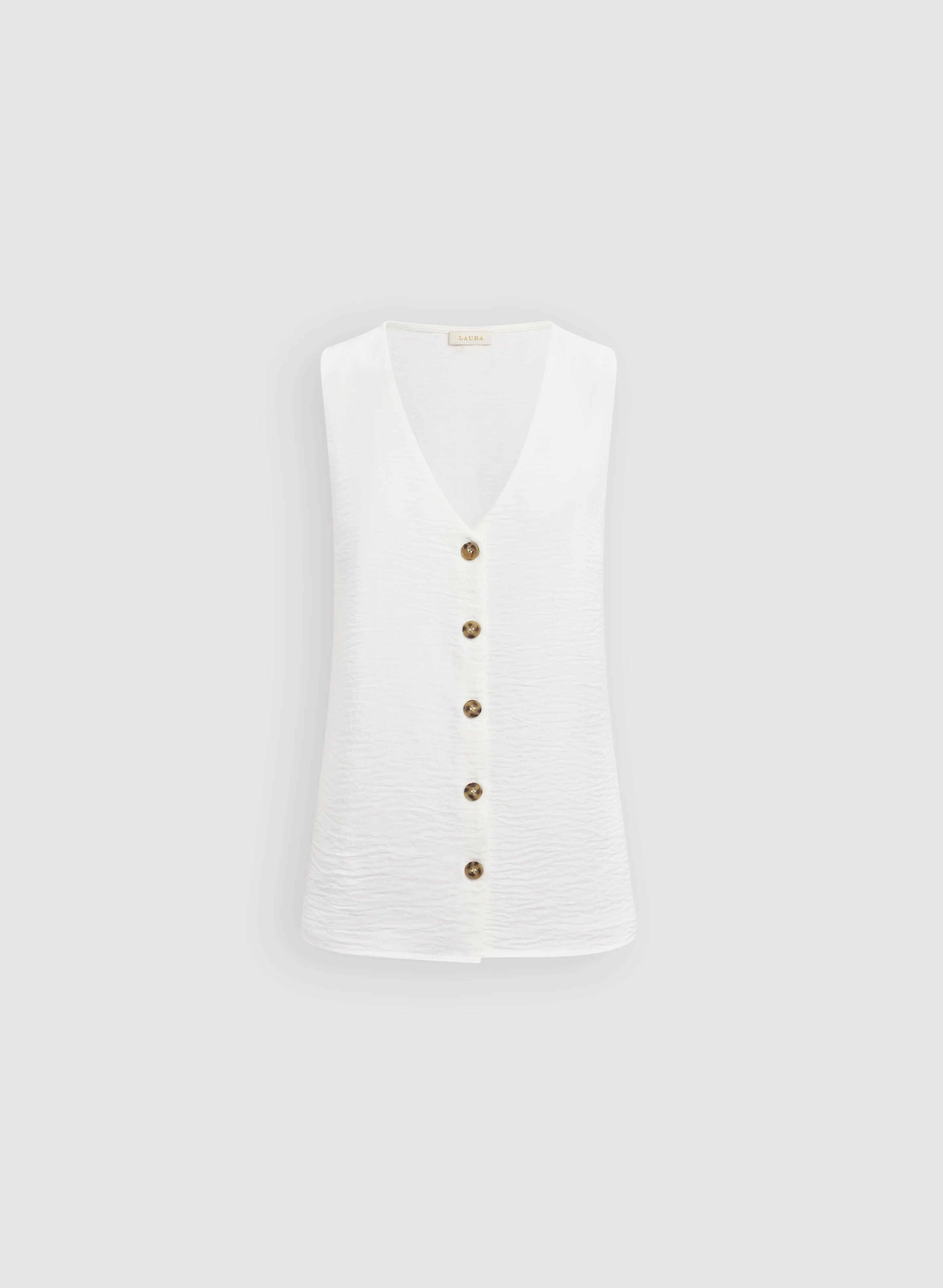 Sleeveless Button-Down Blouse - Image 6