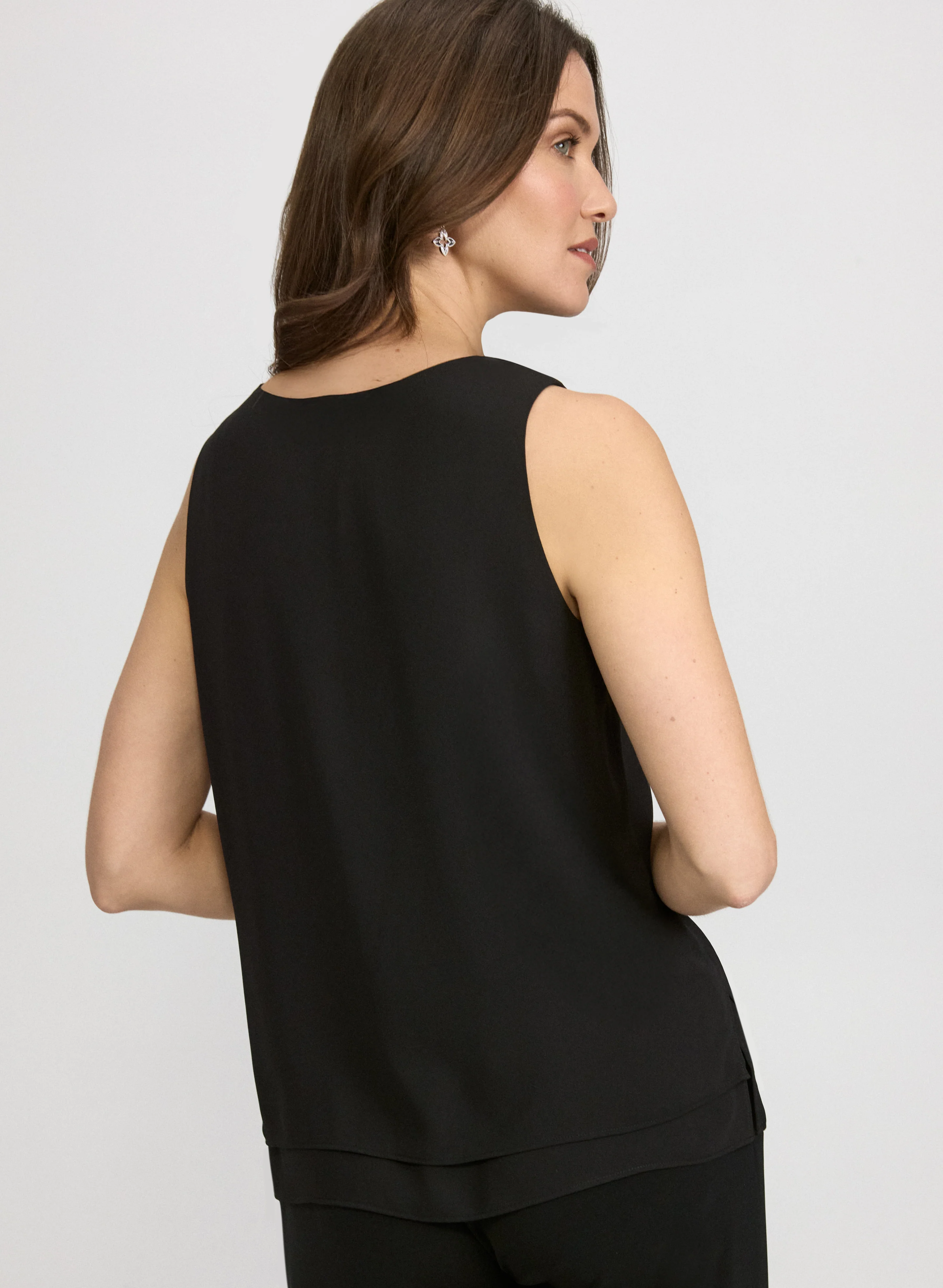 Sleeveless Crepe Blouse - Image 4