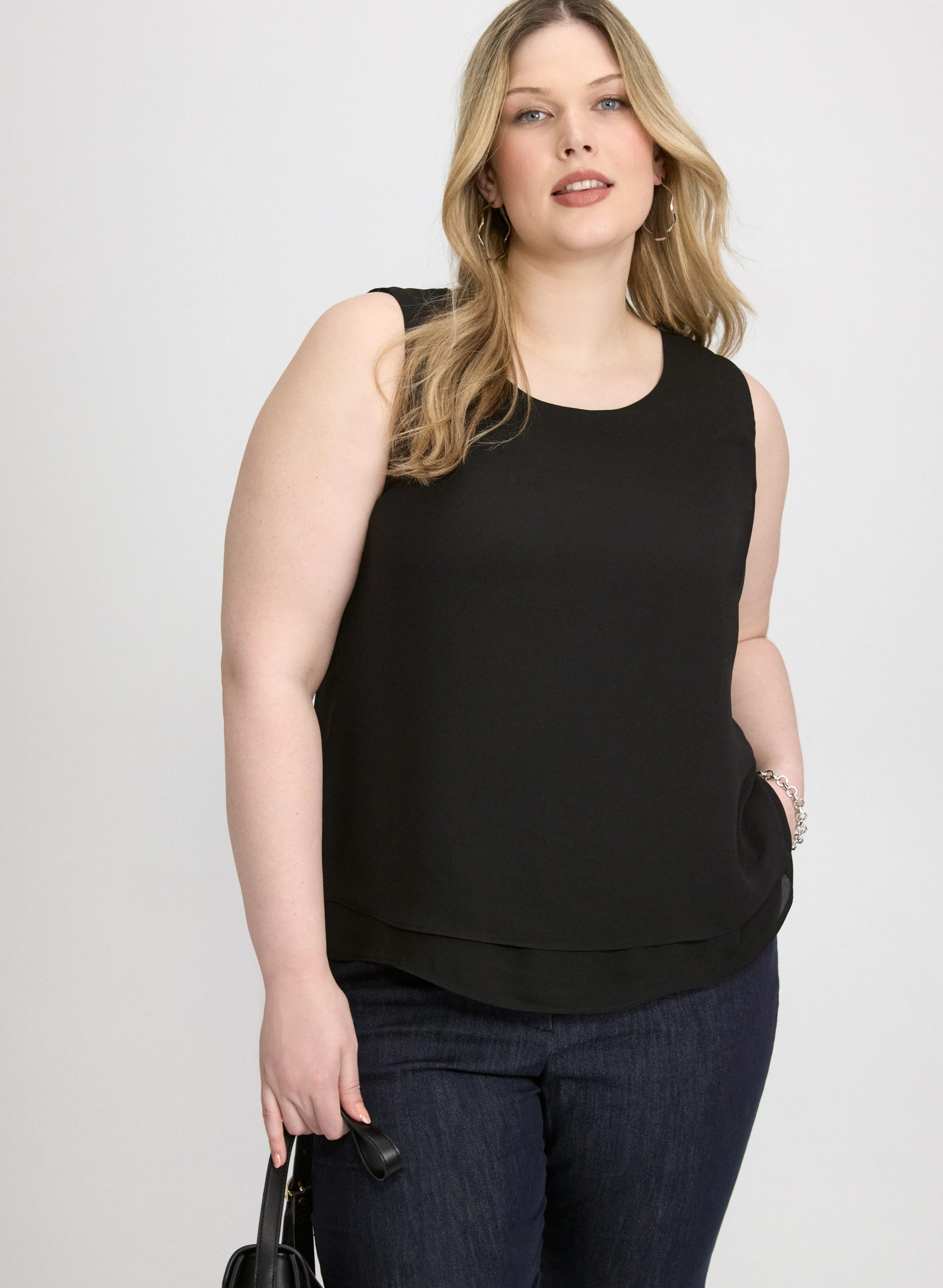 Sleeveless Crepe Blouse - Image 8