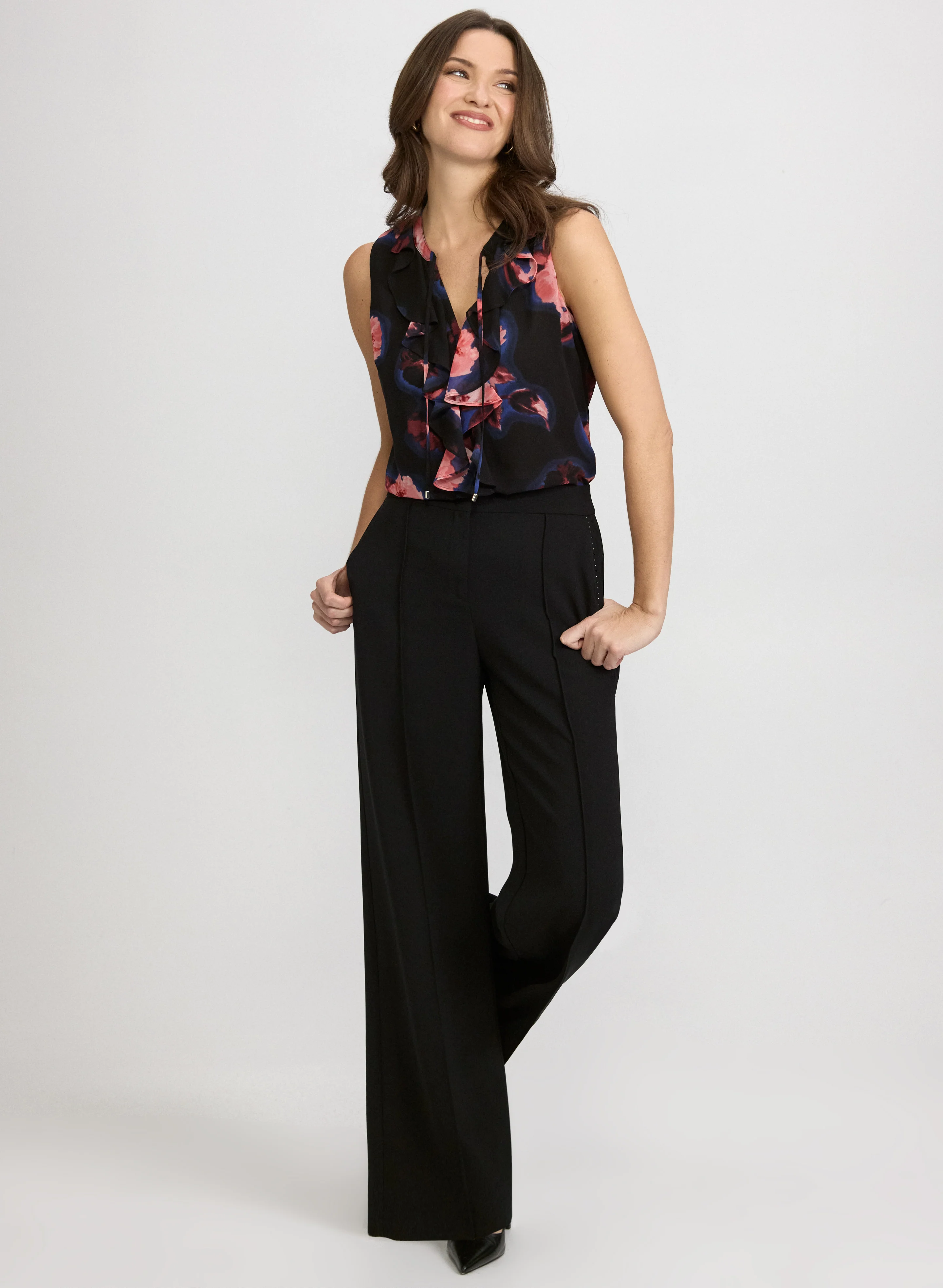 Sleeveless Floral Blouse - Image 3