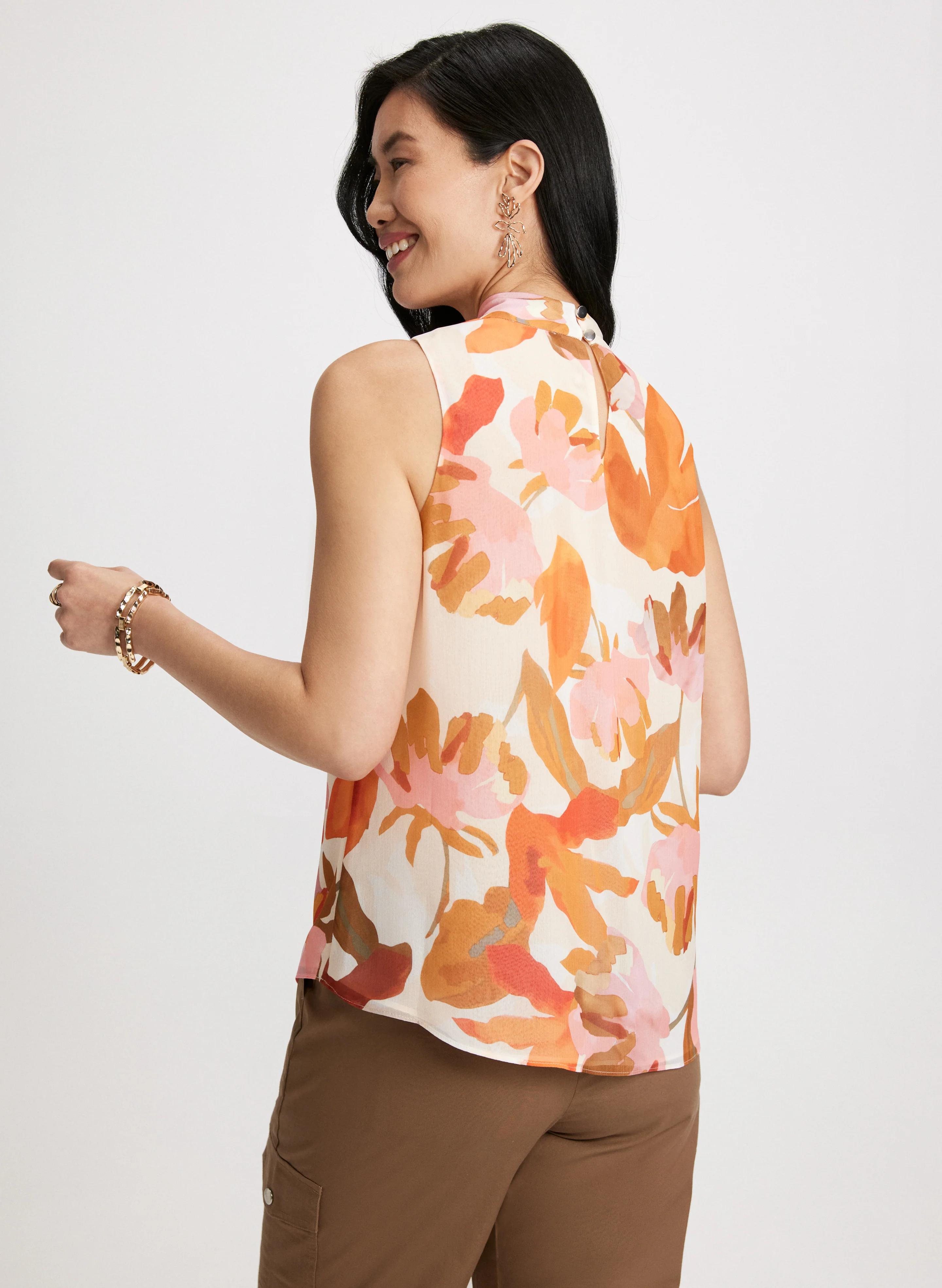 Sleeveless Floral Blouse - Image 3