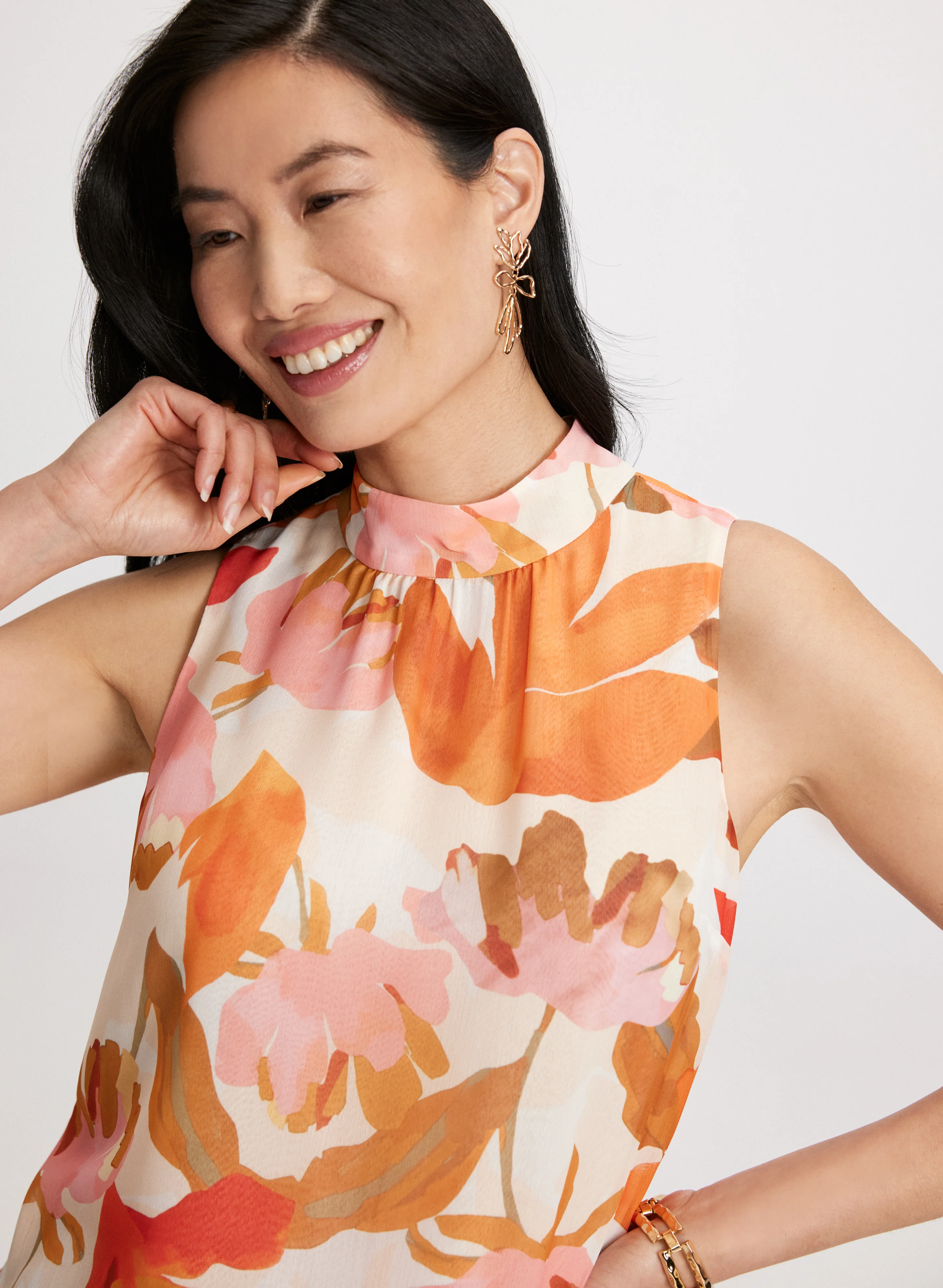 Sleeveless Floral Blouse - Image 4