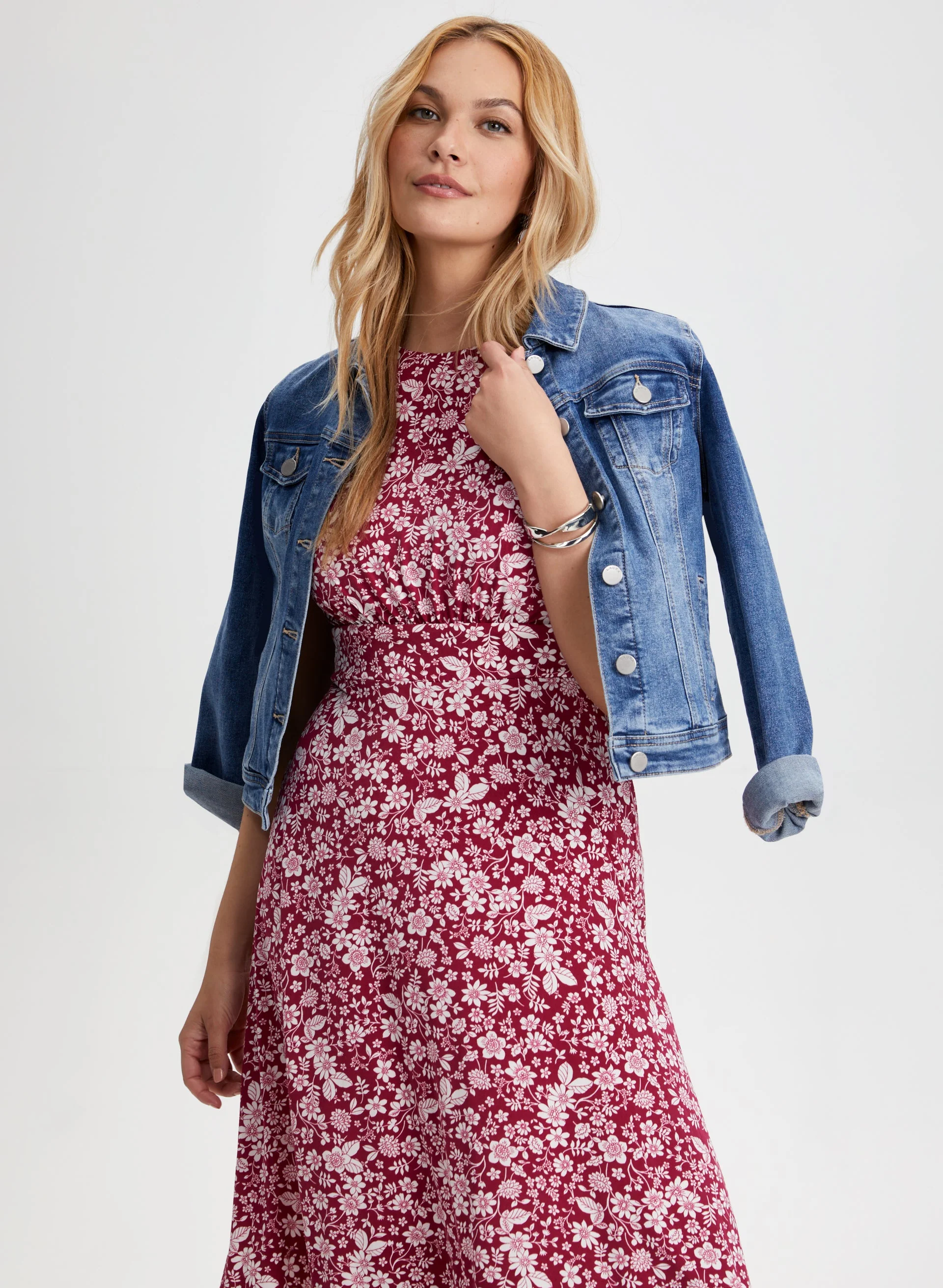 Sleeveless Floral Print Dress - Image 5