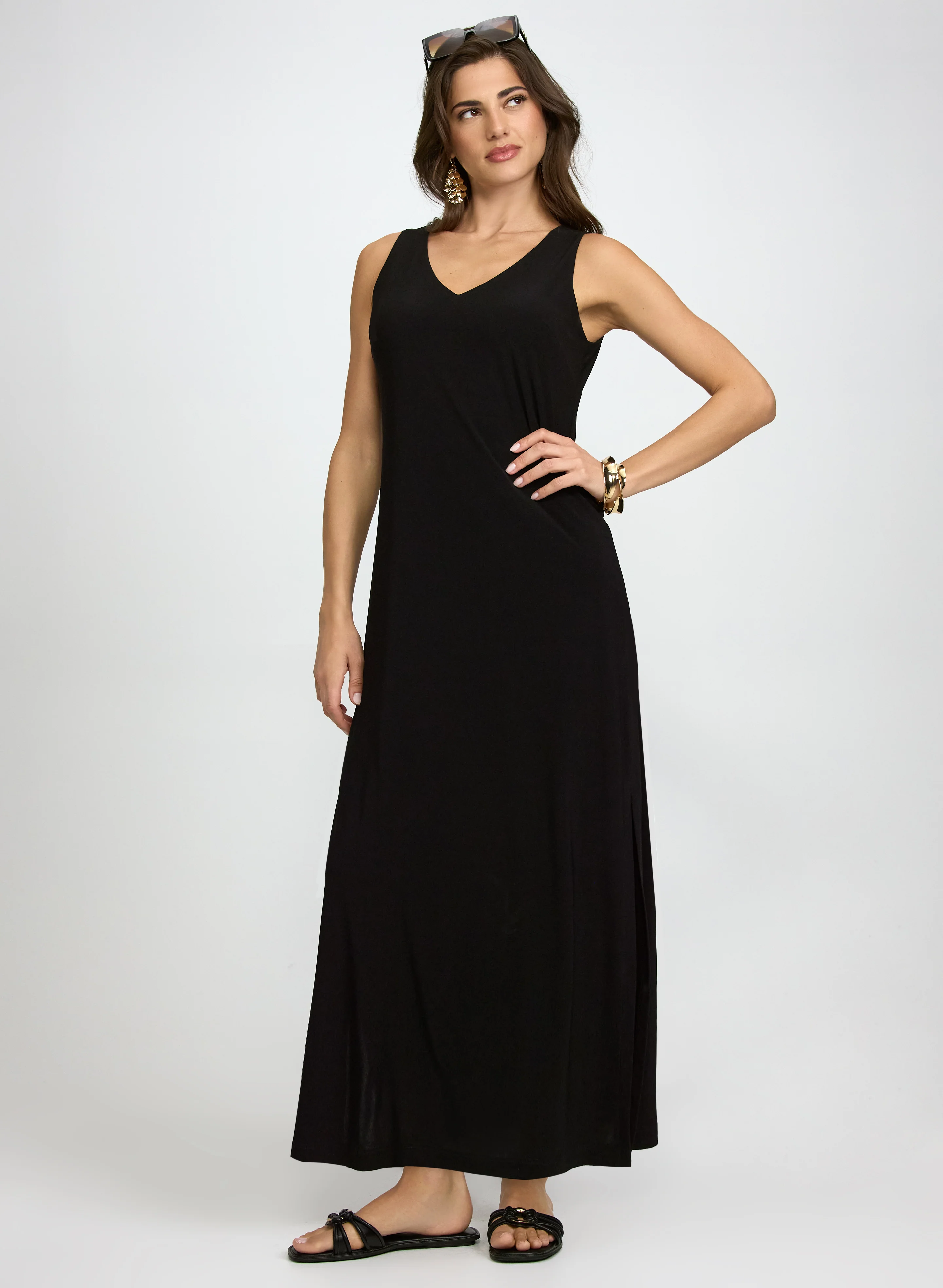 Sleeveless Jersey Maxi Dress