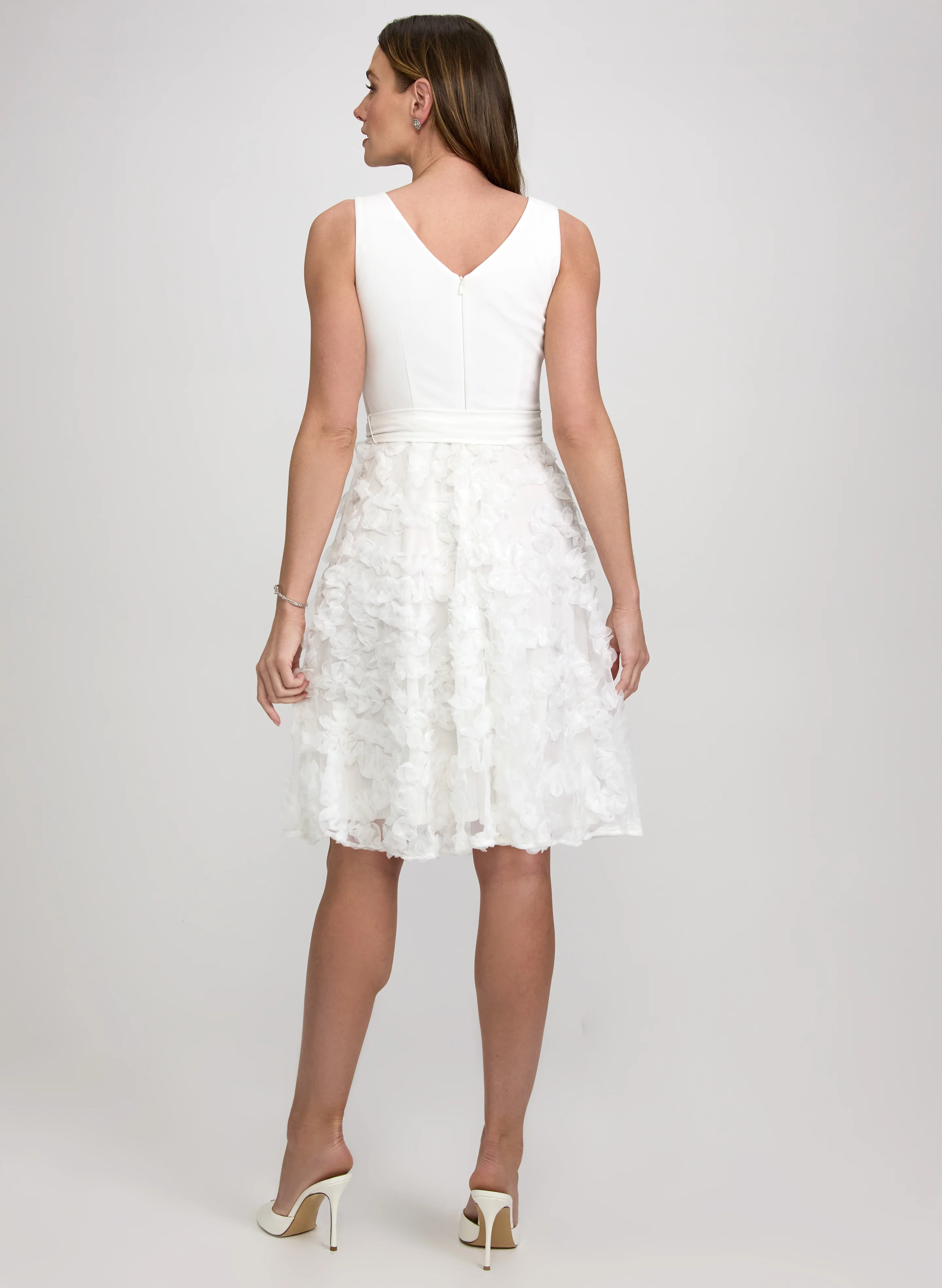 Sleeveless Jersey & Mesh Dress - Image 3