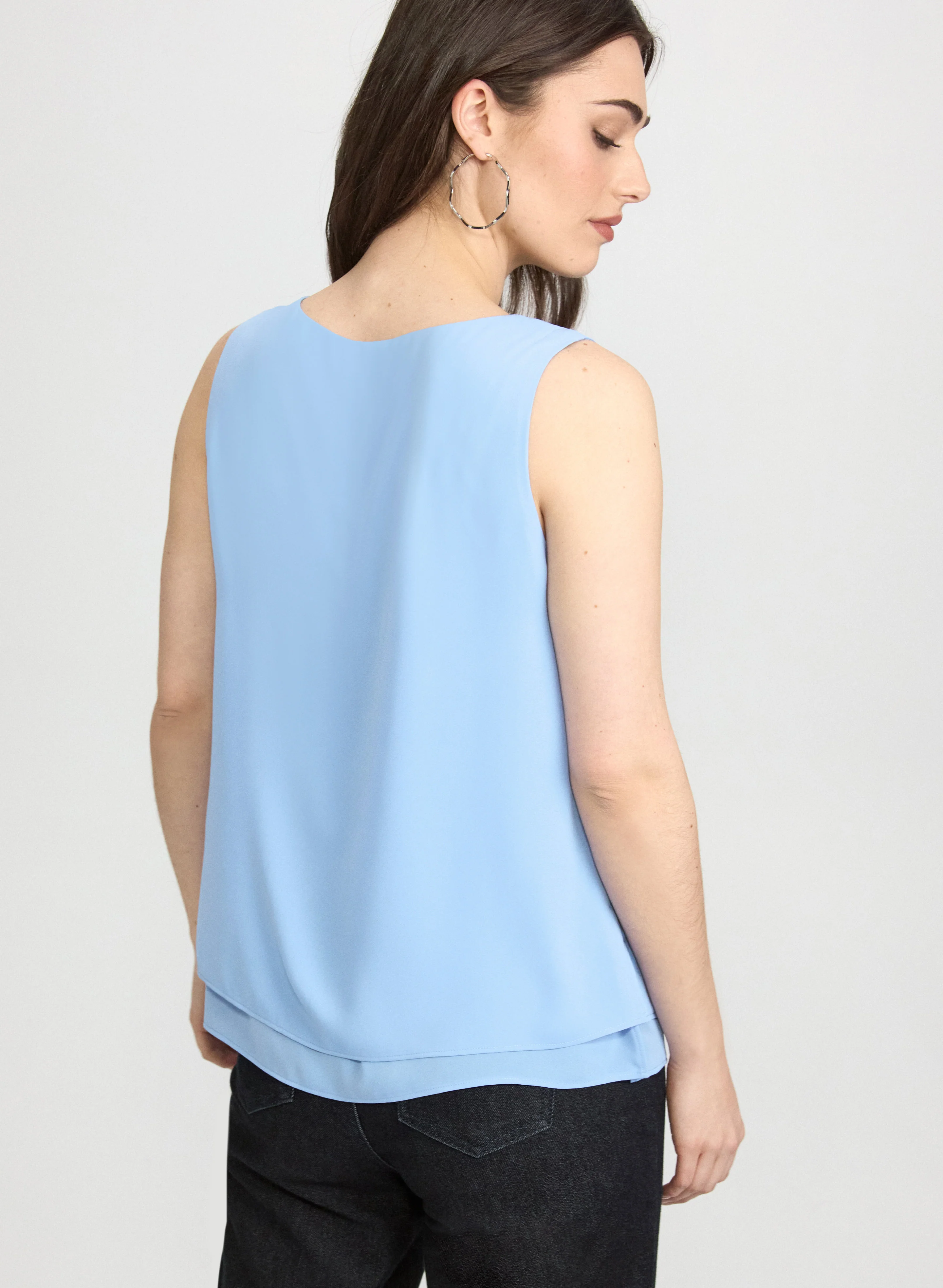 Sleeveless Layered Blouse - Image 4