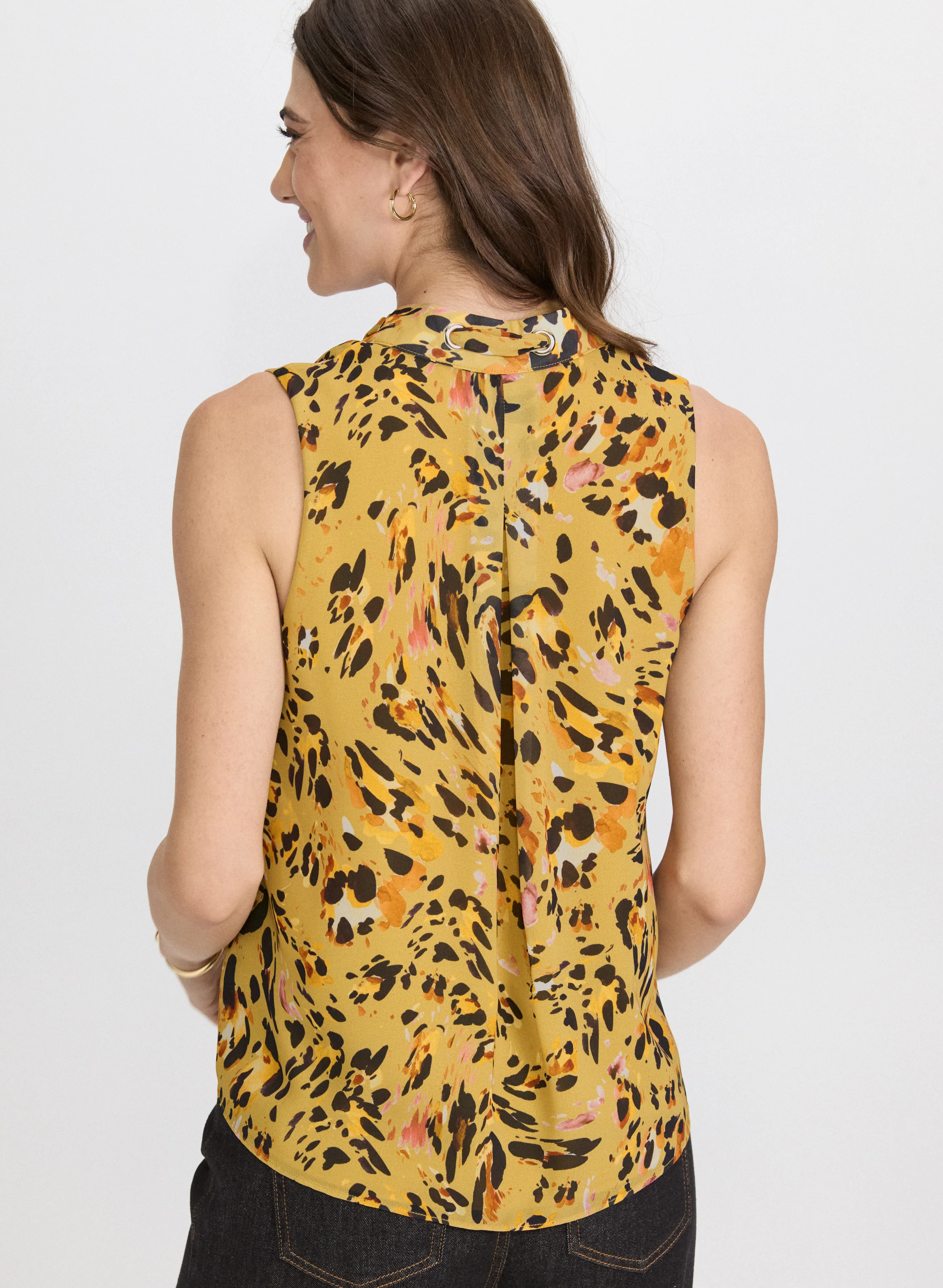 Sleeveless Leopard Print Blouse - Image 4
