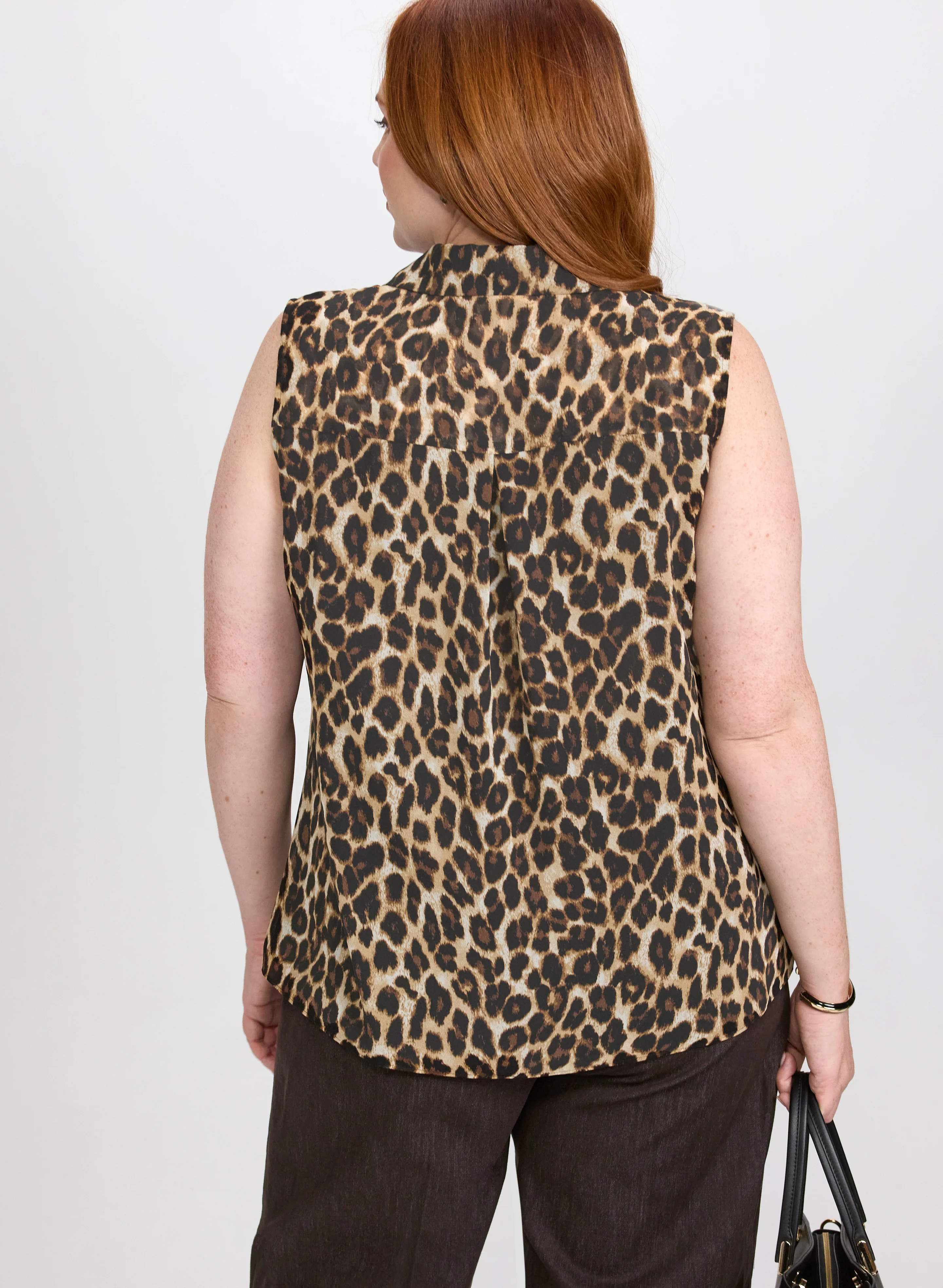 Sleeveless Leopard Print Blouse - Image 4