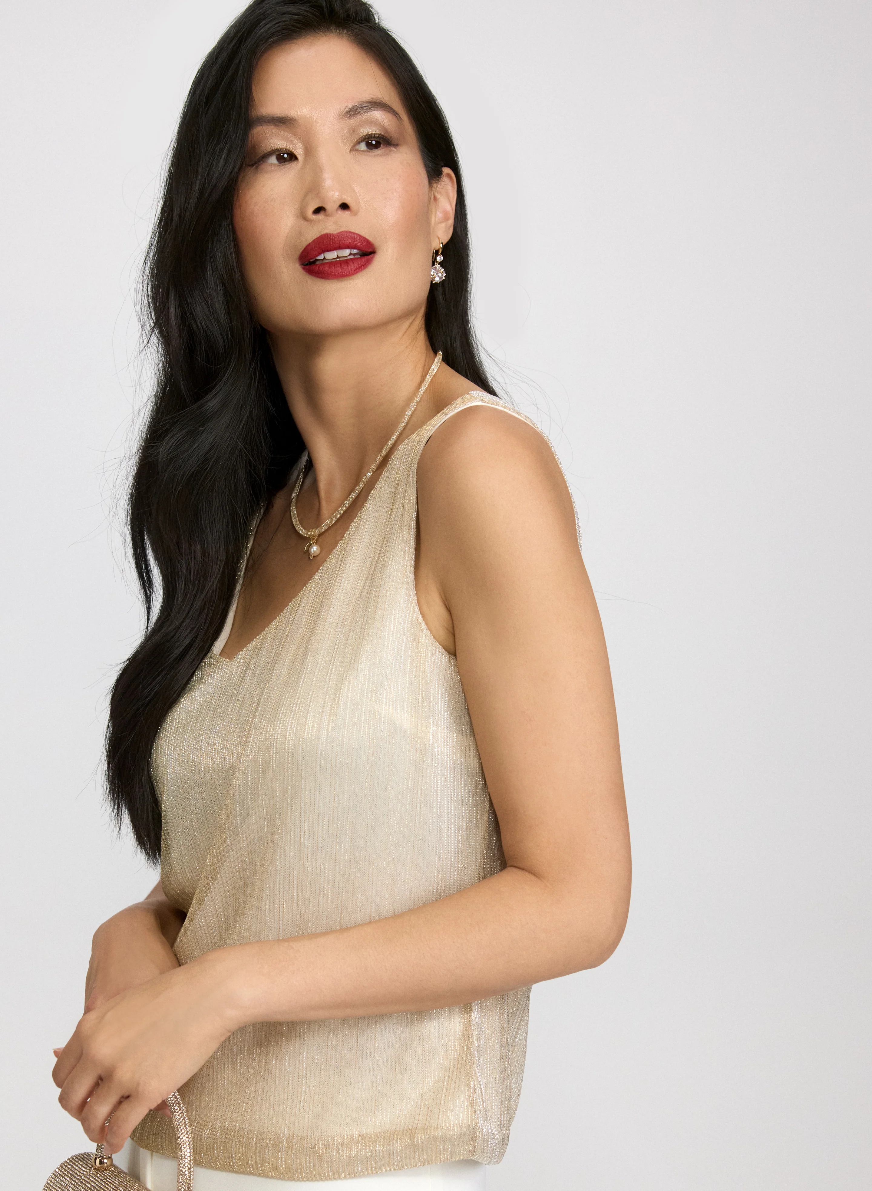 Sleeveless Metallic Top - Image 2