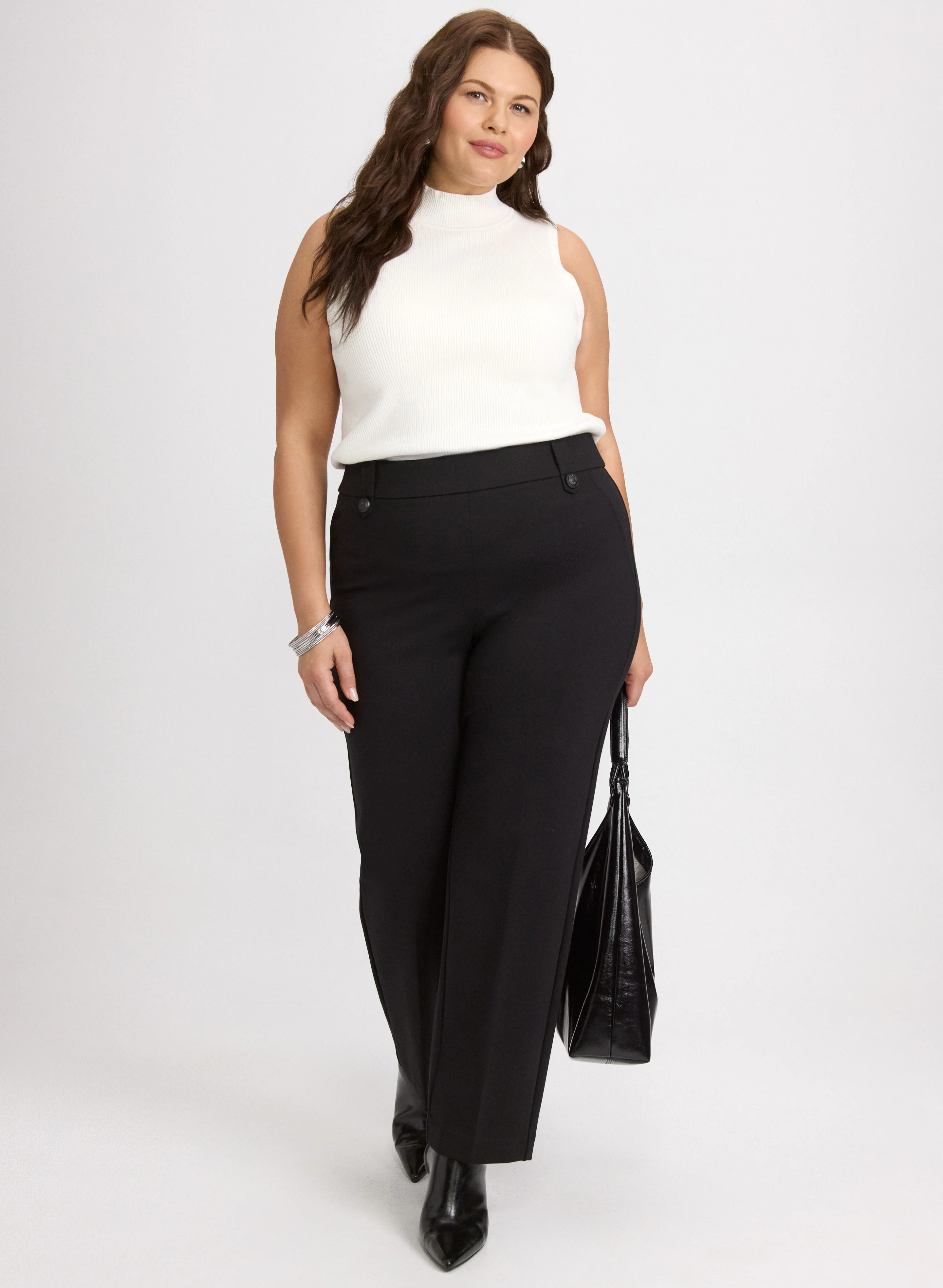 Sleeveless Mock Neck Knit - Image 3