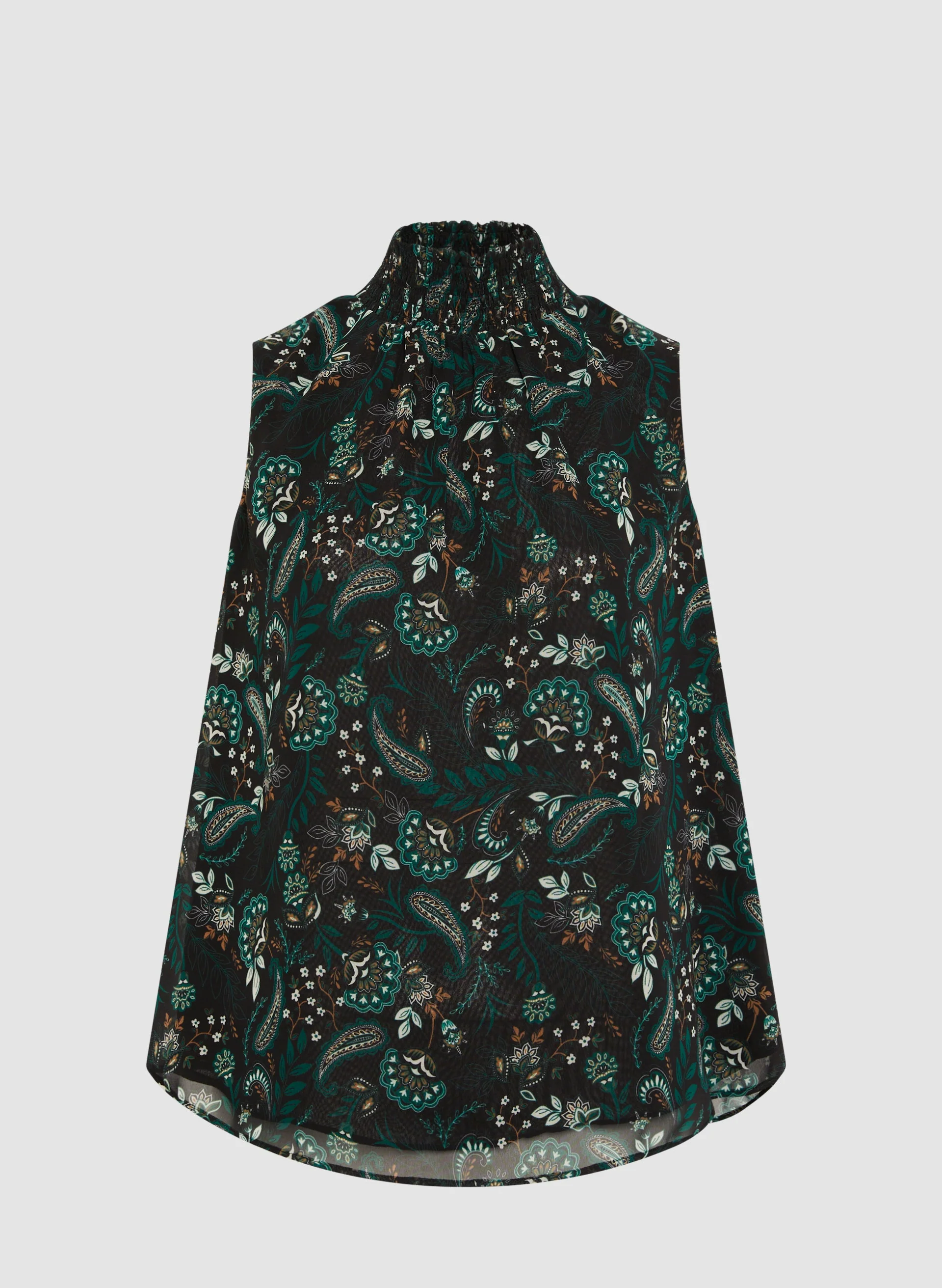 Sleeveless Paisley Print Blouse - Image 6