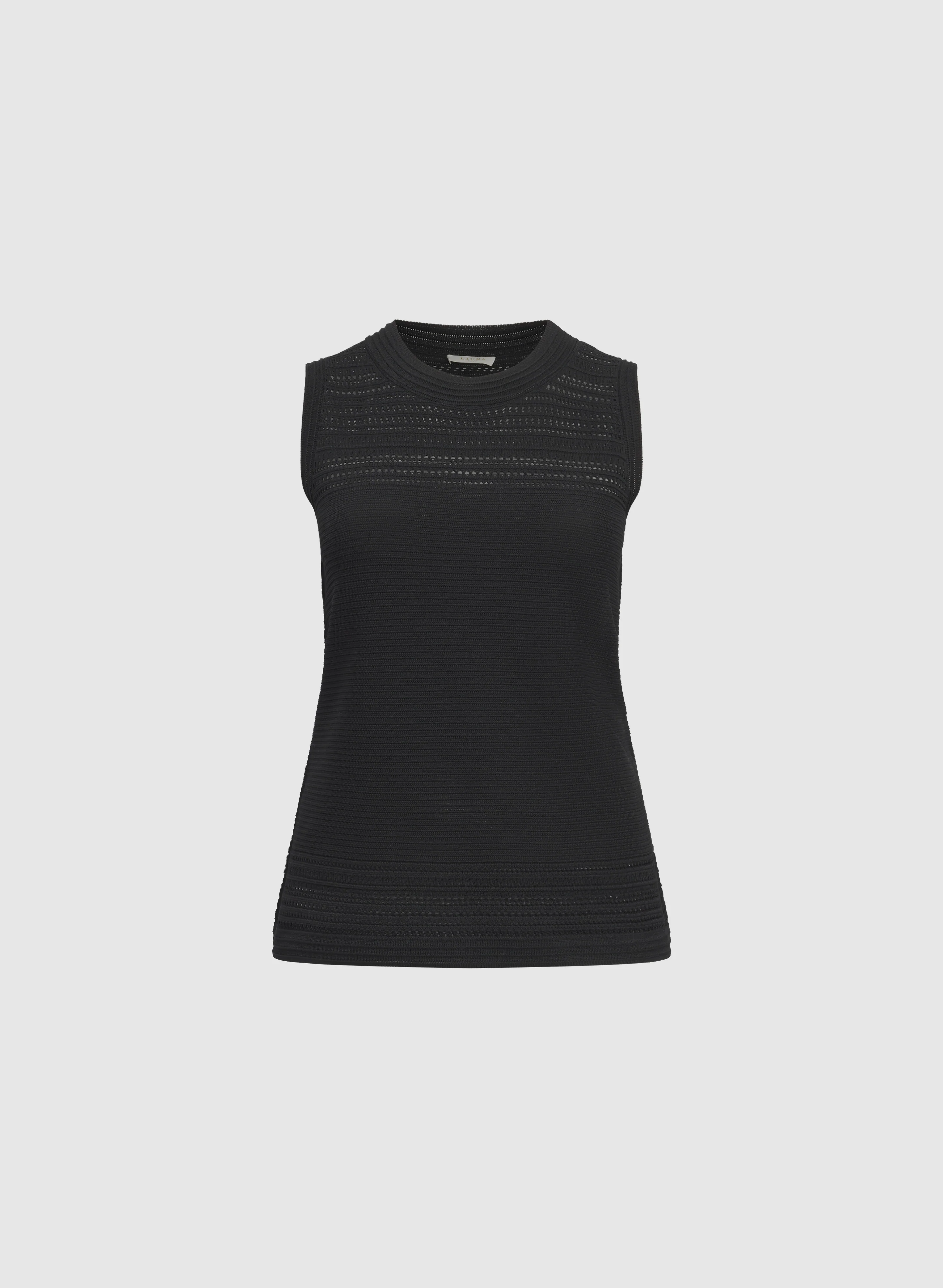 Sleeveless Pointelle Knit Tank - Image 6