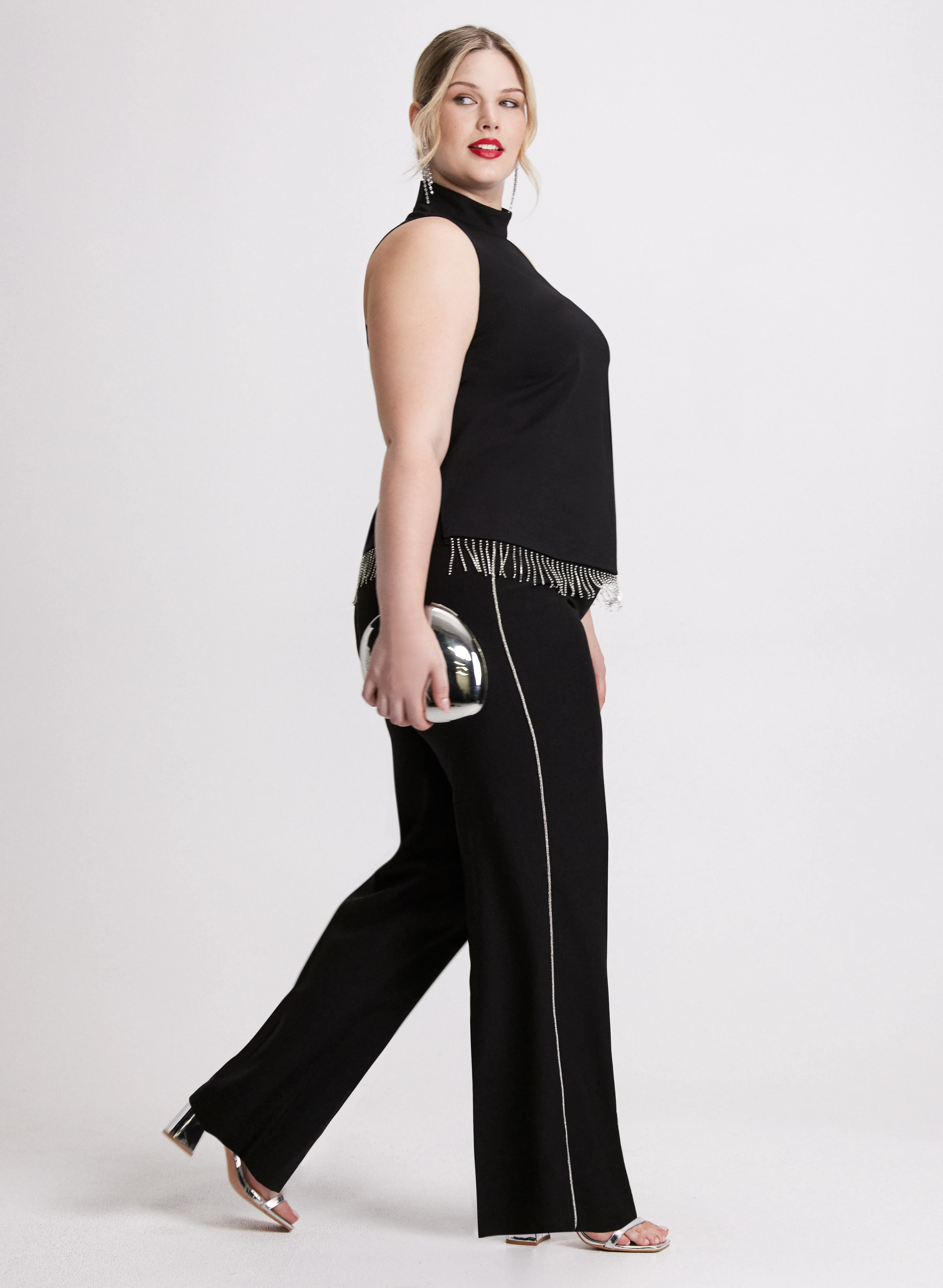 Sleeveless Rhinestone Top - Image 2