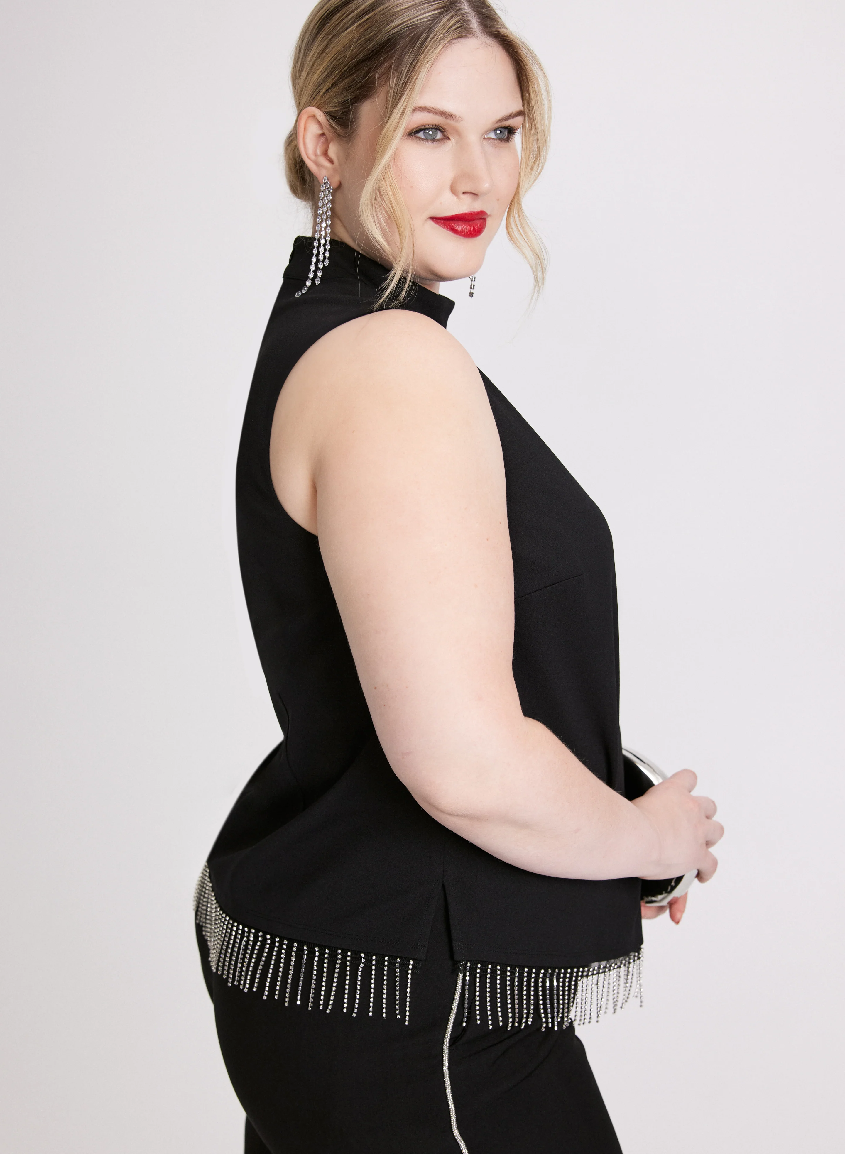 Sleeveless Rhinestone Top - Image 3
