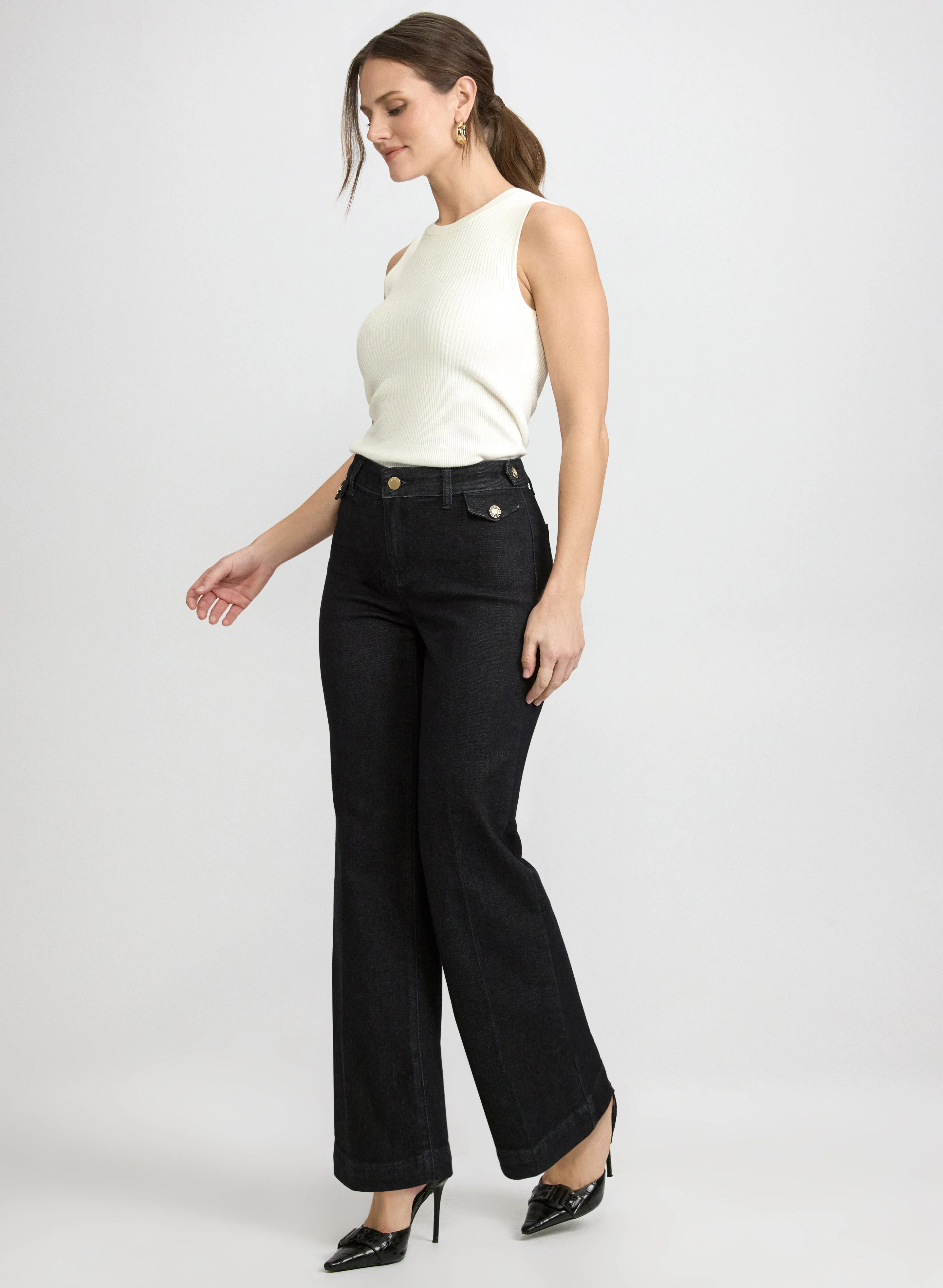 Sleeveless Ribbed Knit Top - Image 3
