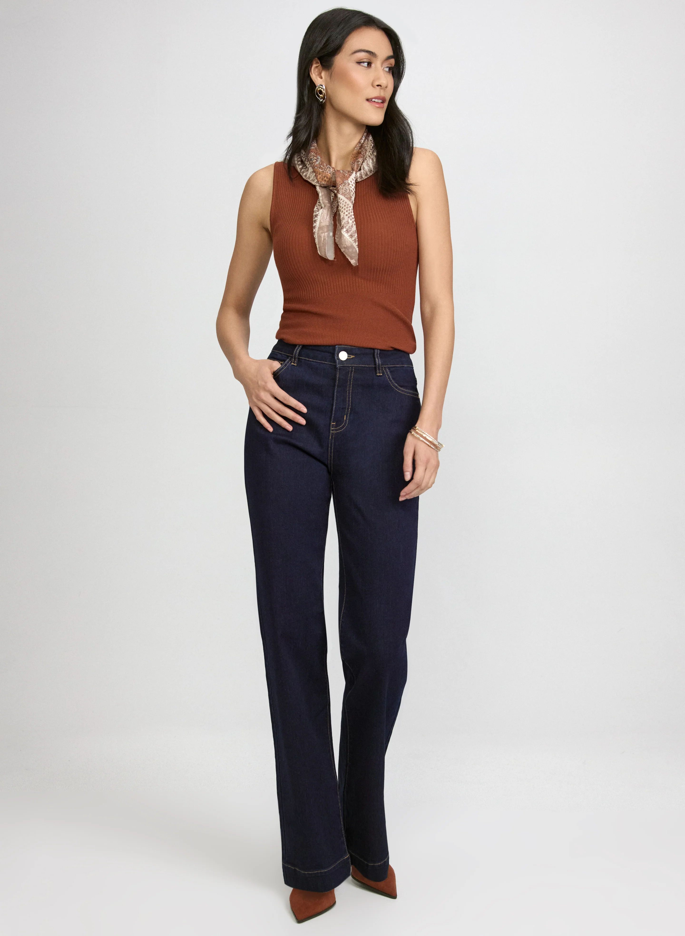 Sleeveless Ribbed Knit Top - Image 3