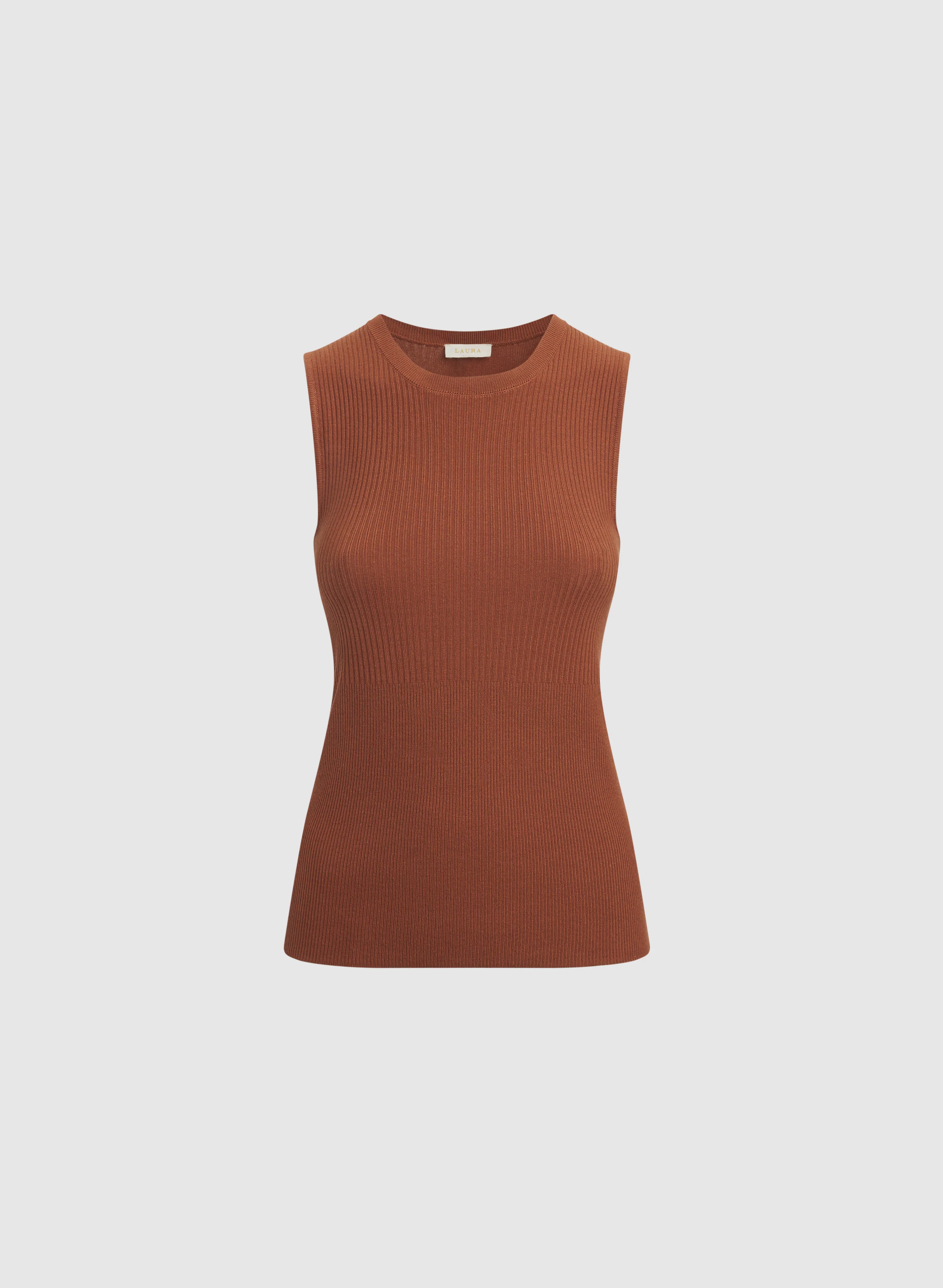 Sleeveless Ribbed Knit Top - Image 6