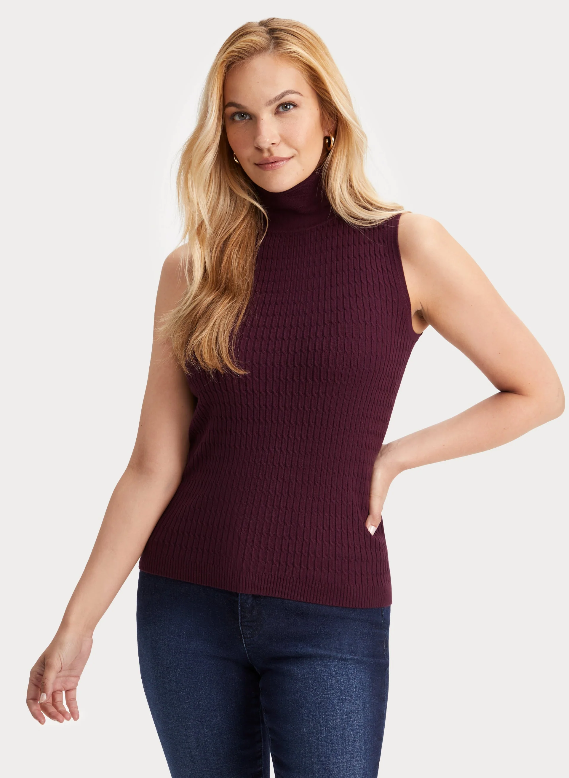 Sleeveless Turtleneck Sweater - Image 5