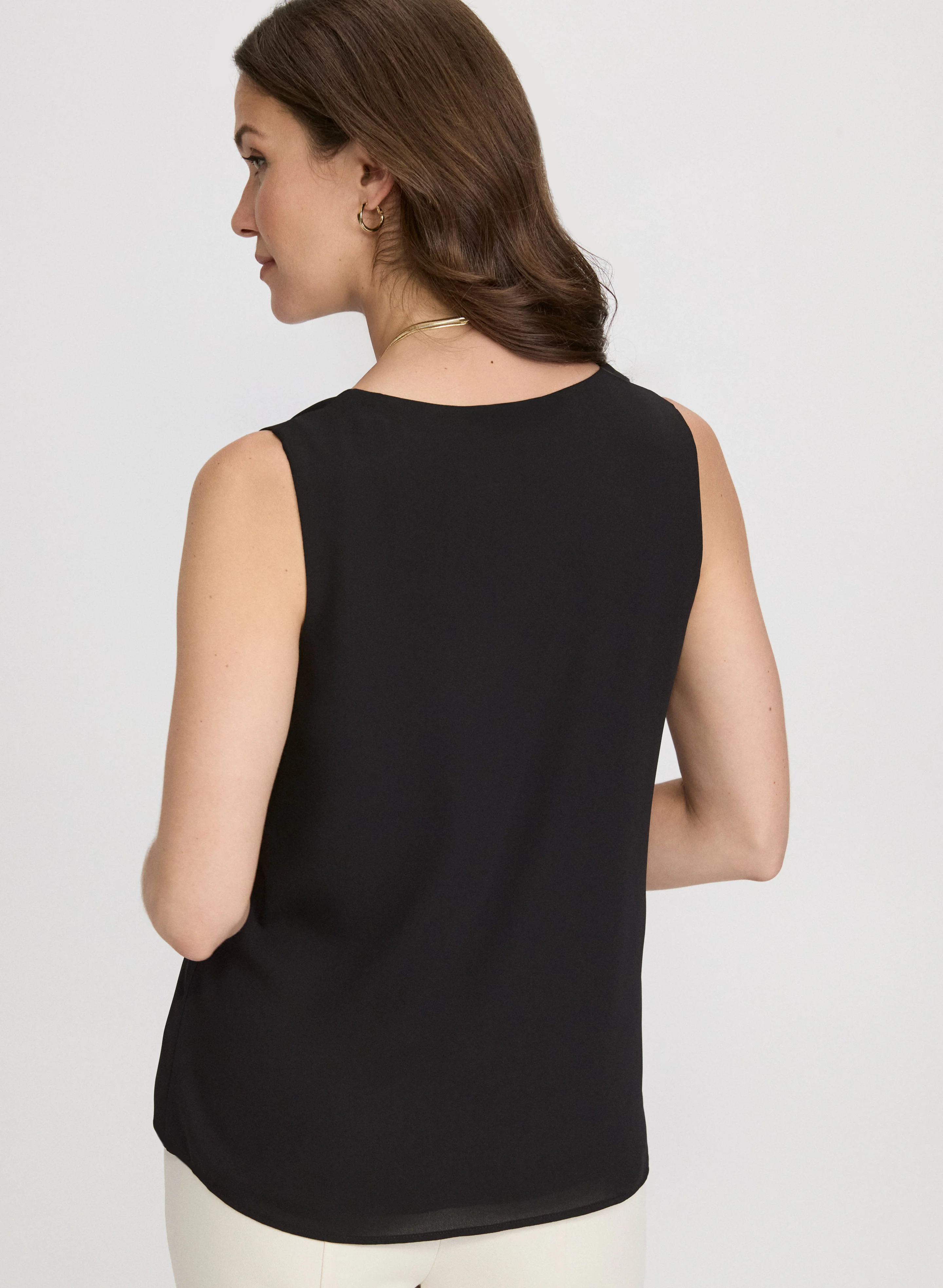 Sleeveless V-Neck Blouse - Image 4