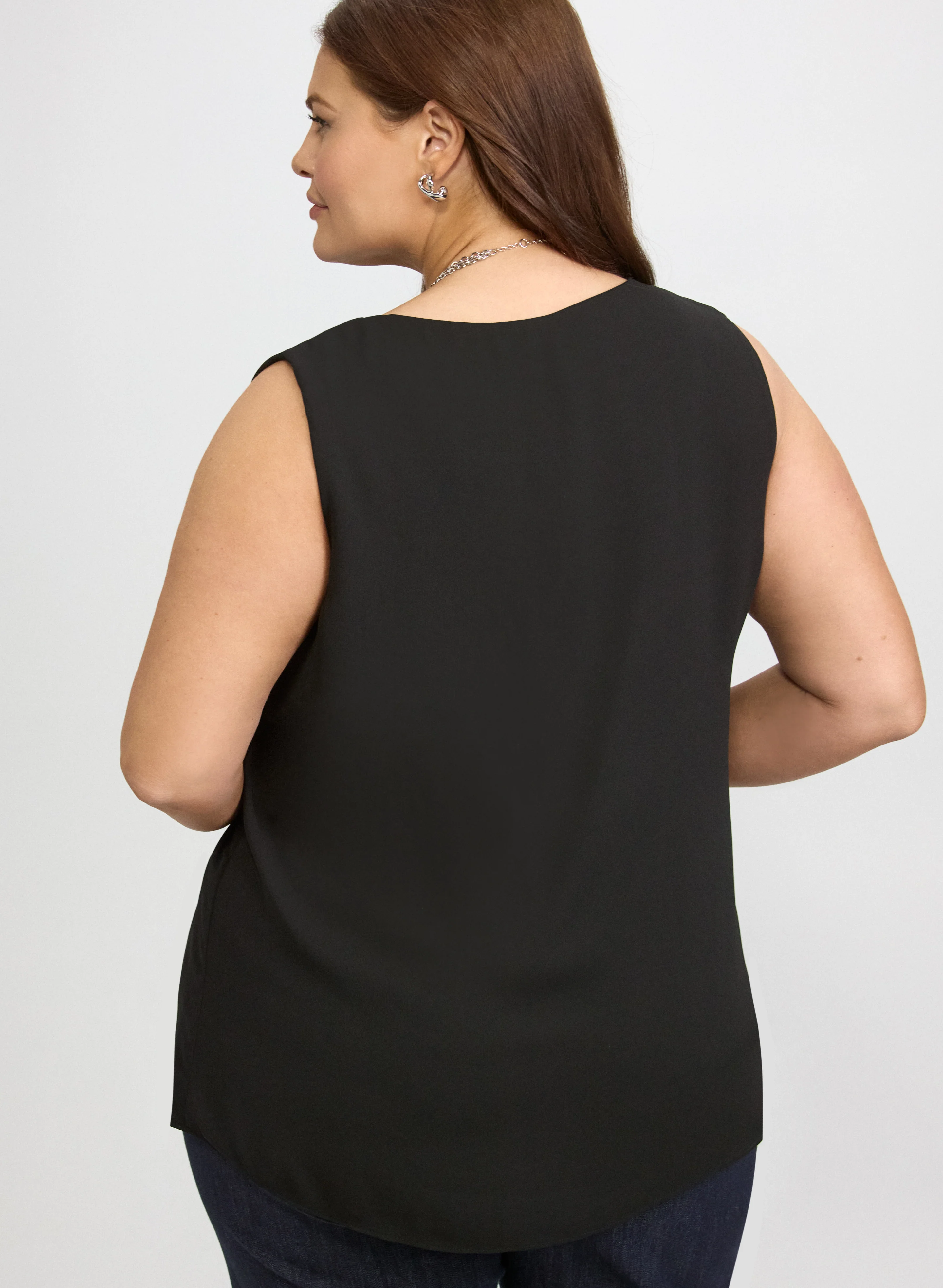 Sleeveless V-Neck Blouse - Image 9
