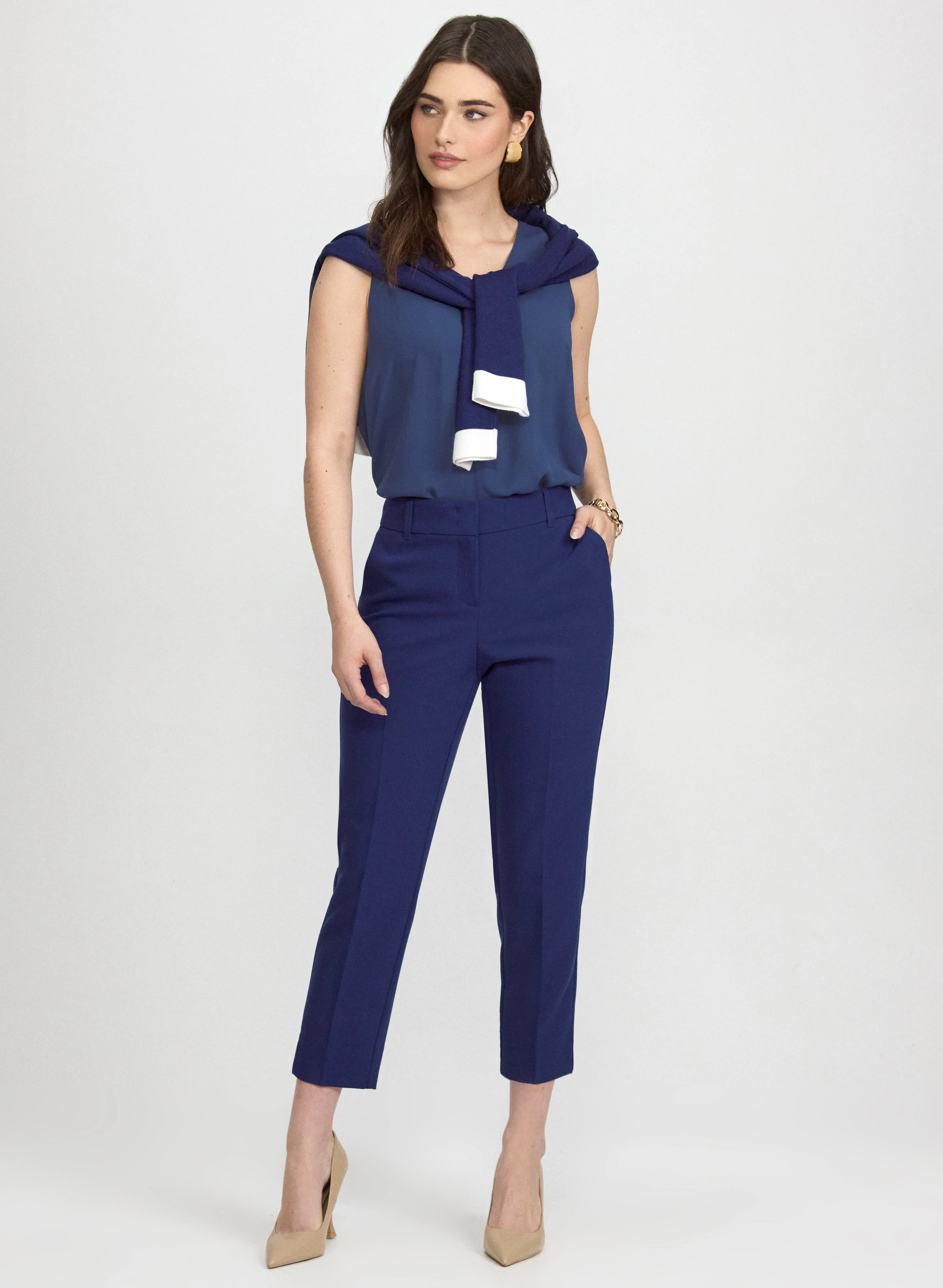 Sleeveless V-Neck Blouse - Image 3