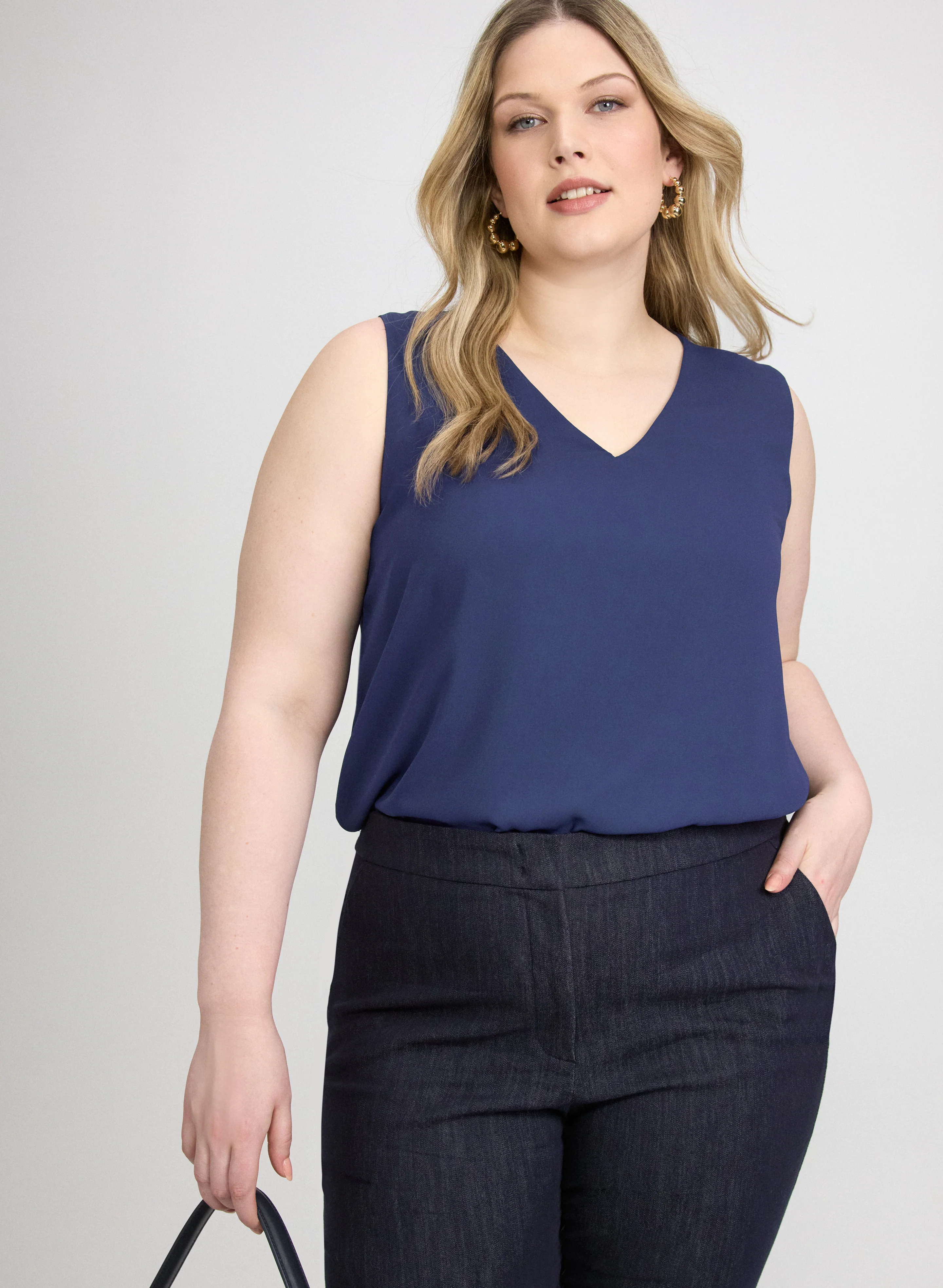 Sleeveless V-Neck Blouse - Image 8