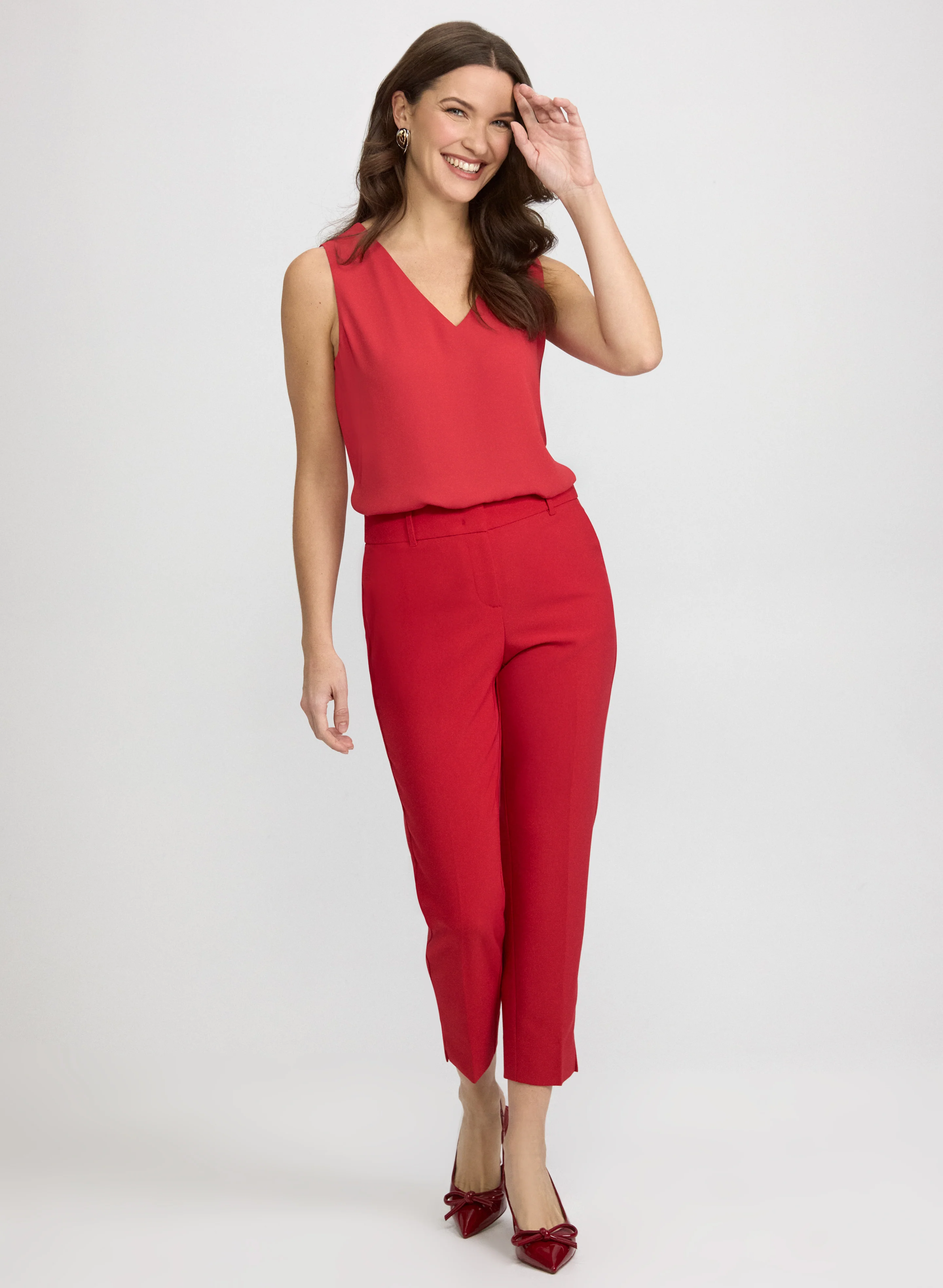 Sleeveless V-Neck Blouse - Image 3