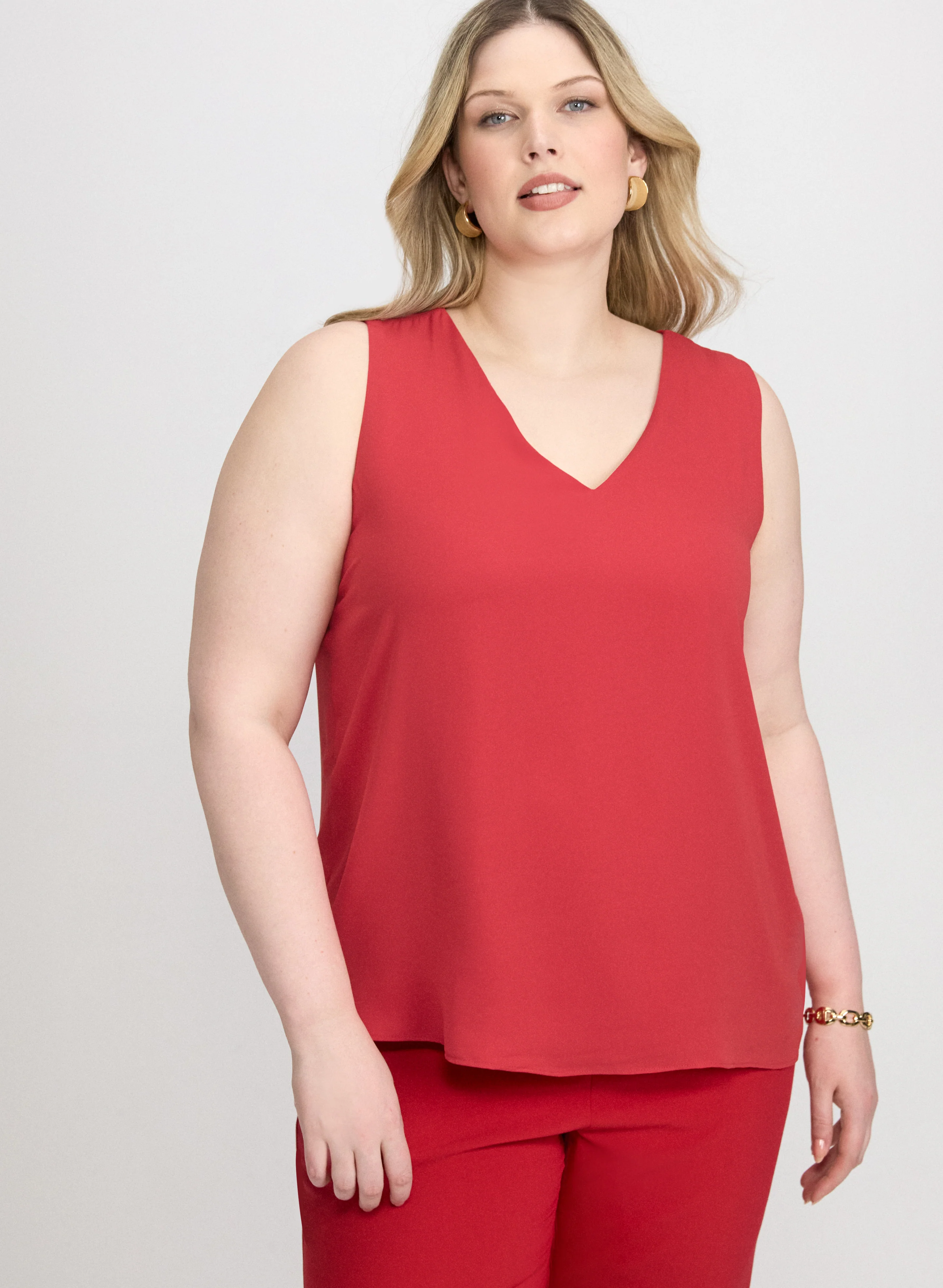 Sleeveless V-Neck Blouse - Image 8