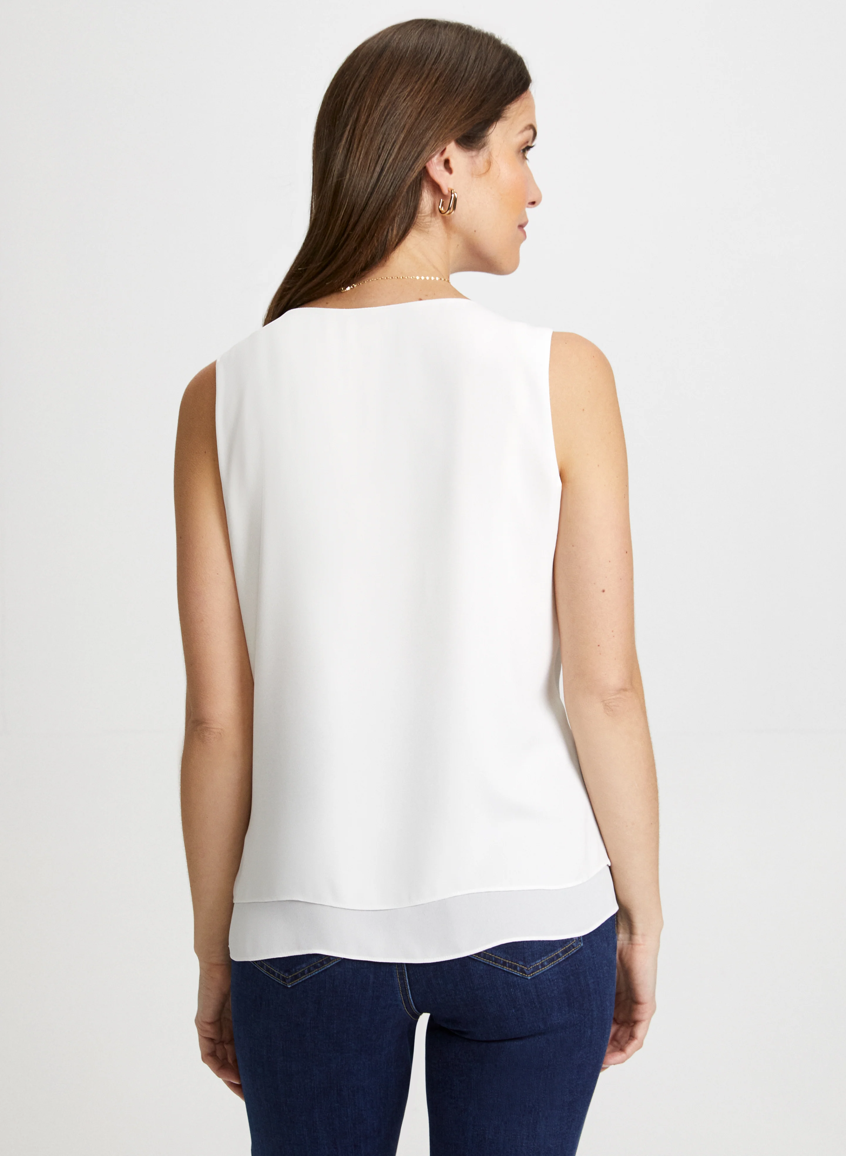 Sleeveless V-Neck Blouse - Image 4