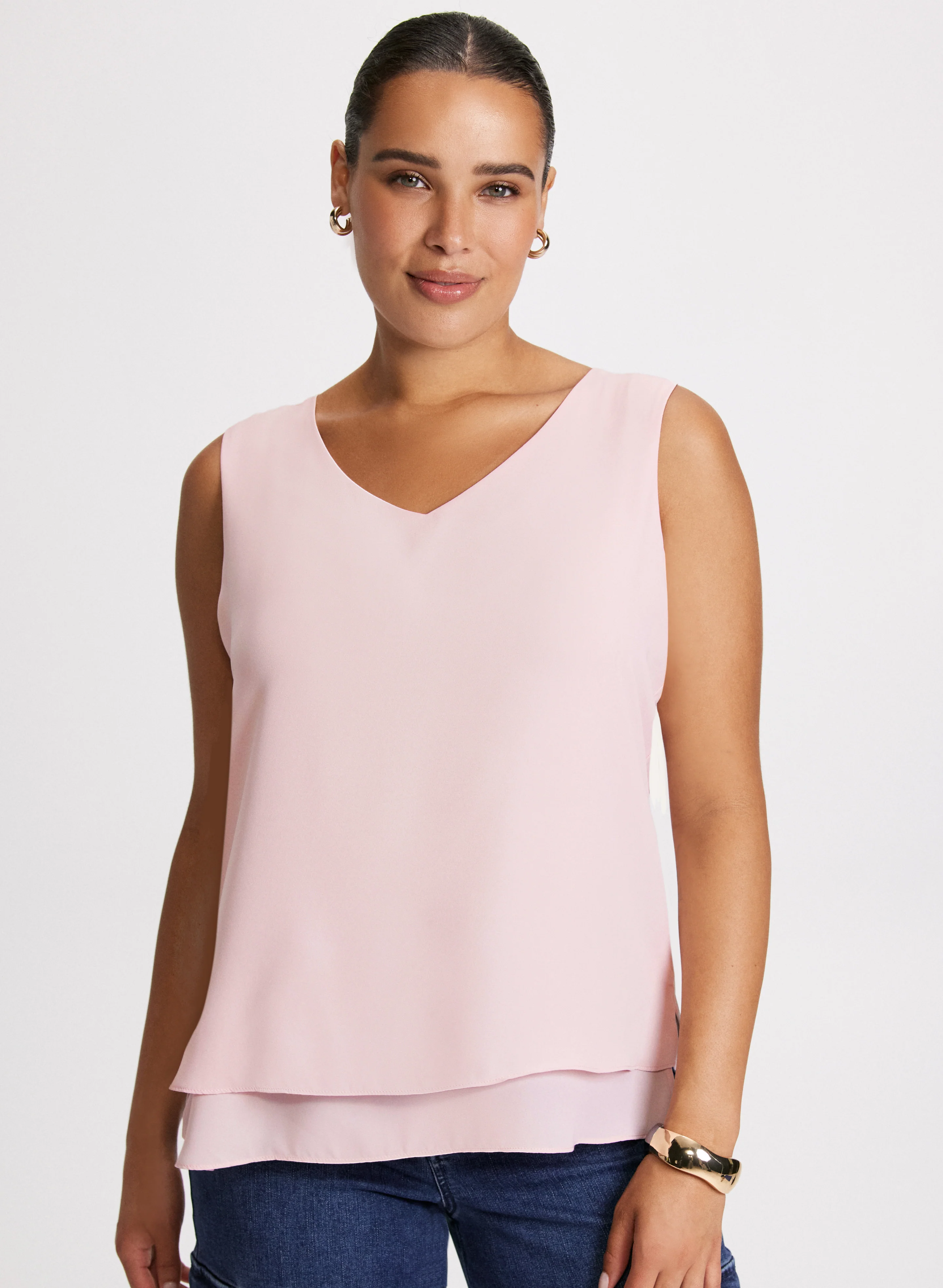 Sleeveless V-Neck Blouse - Image 2