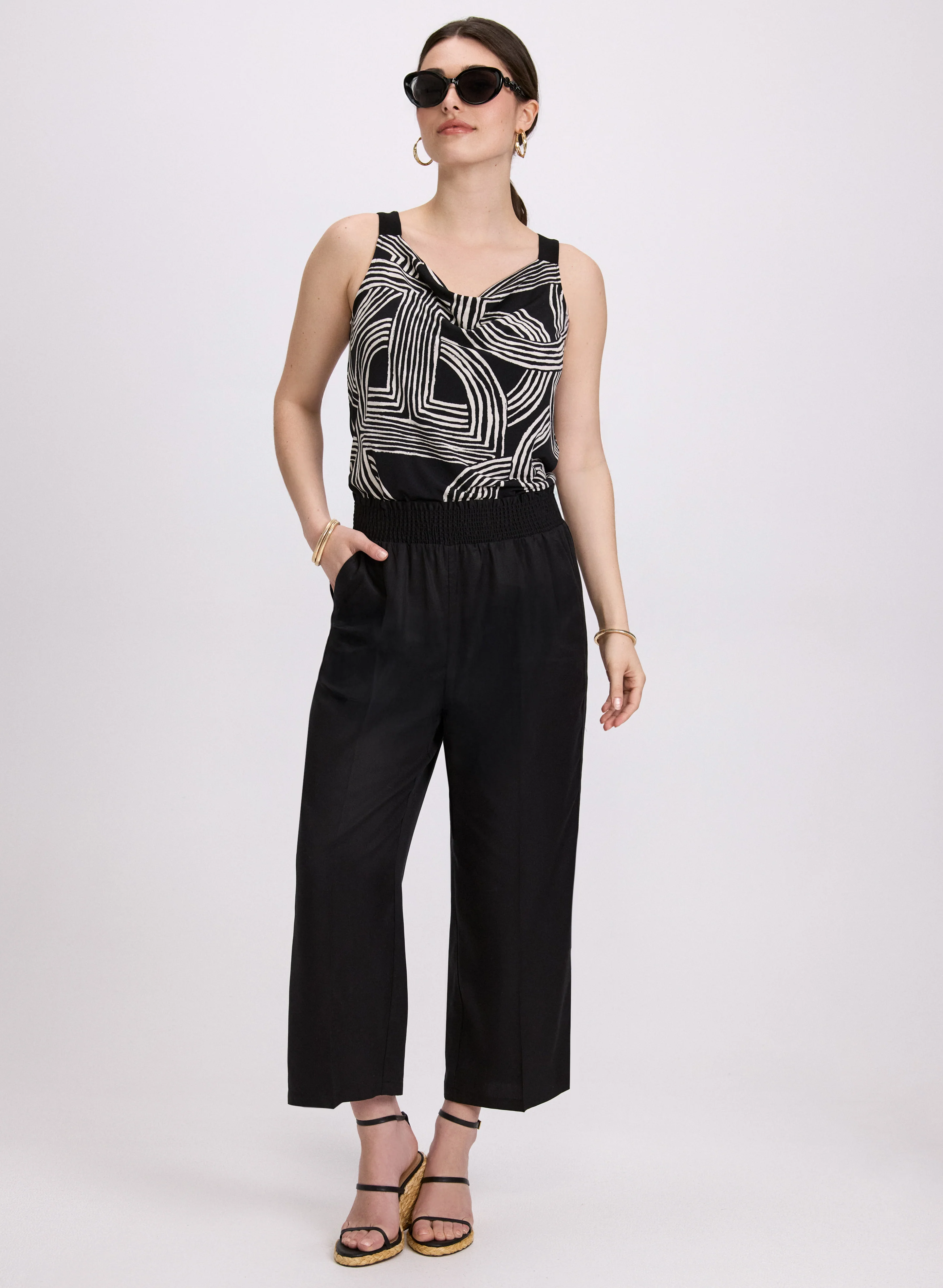 Smocked Waist Culottes - Image 3