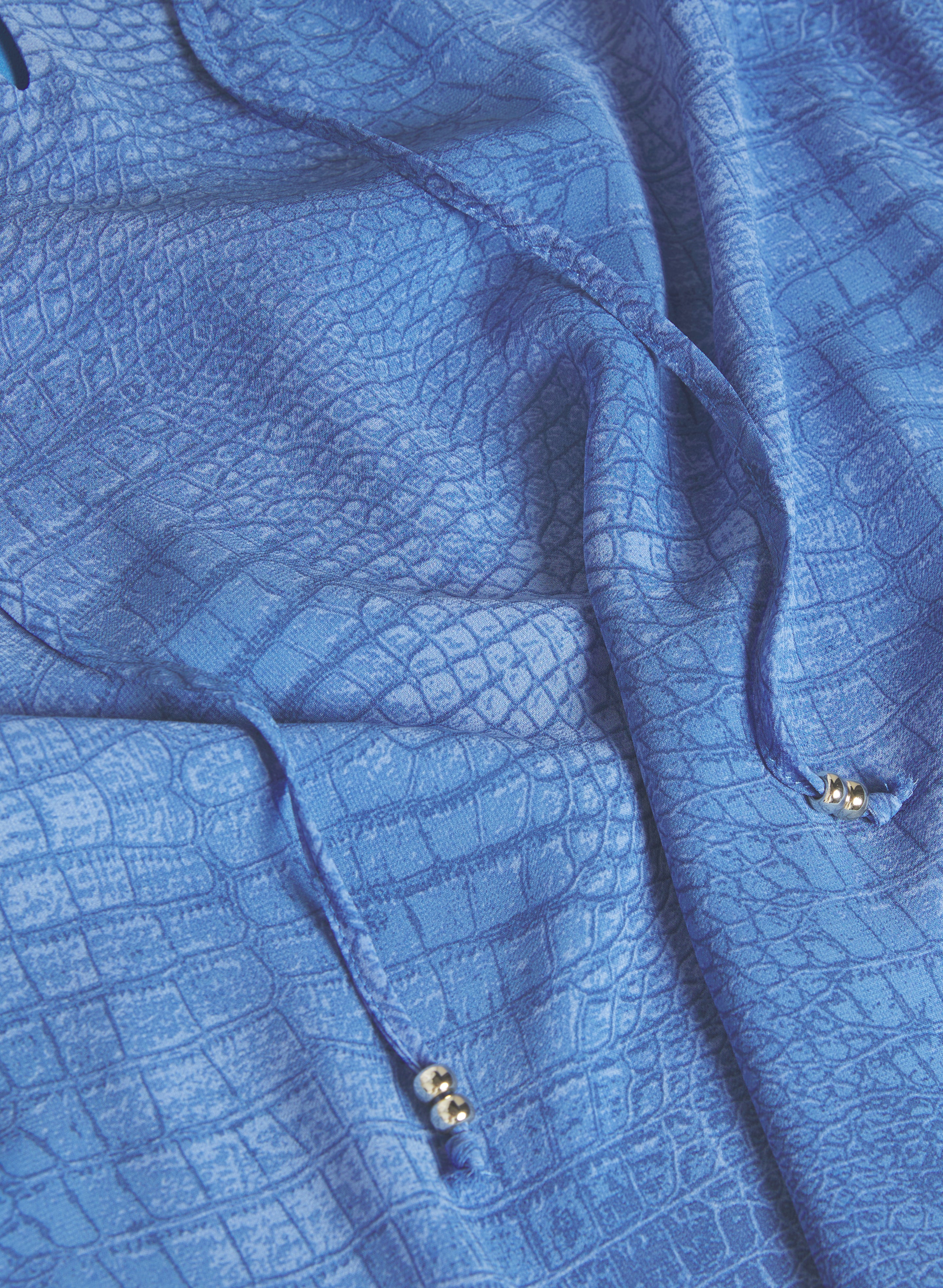 Snake Print Chiffon Blouse - Image 8