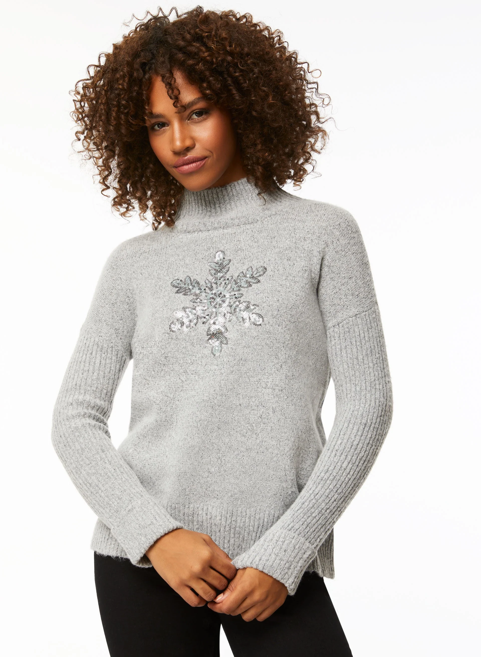 Snowflake Appliqué Sweater
