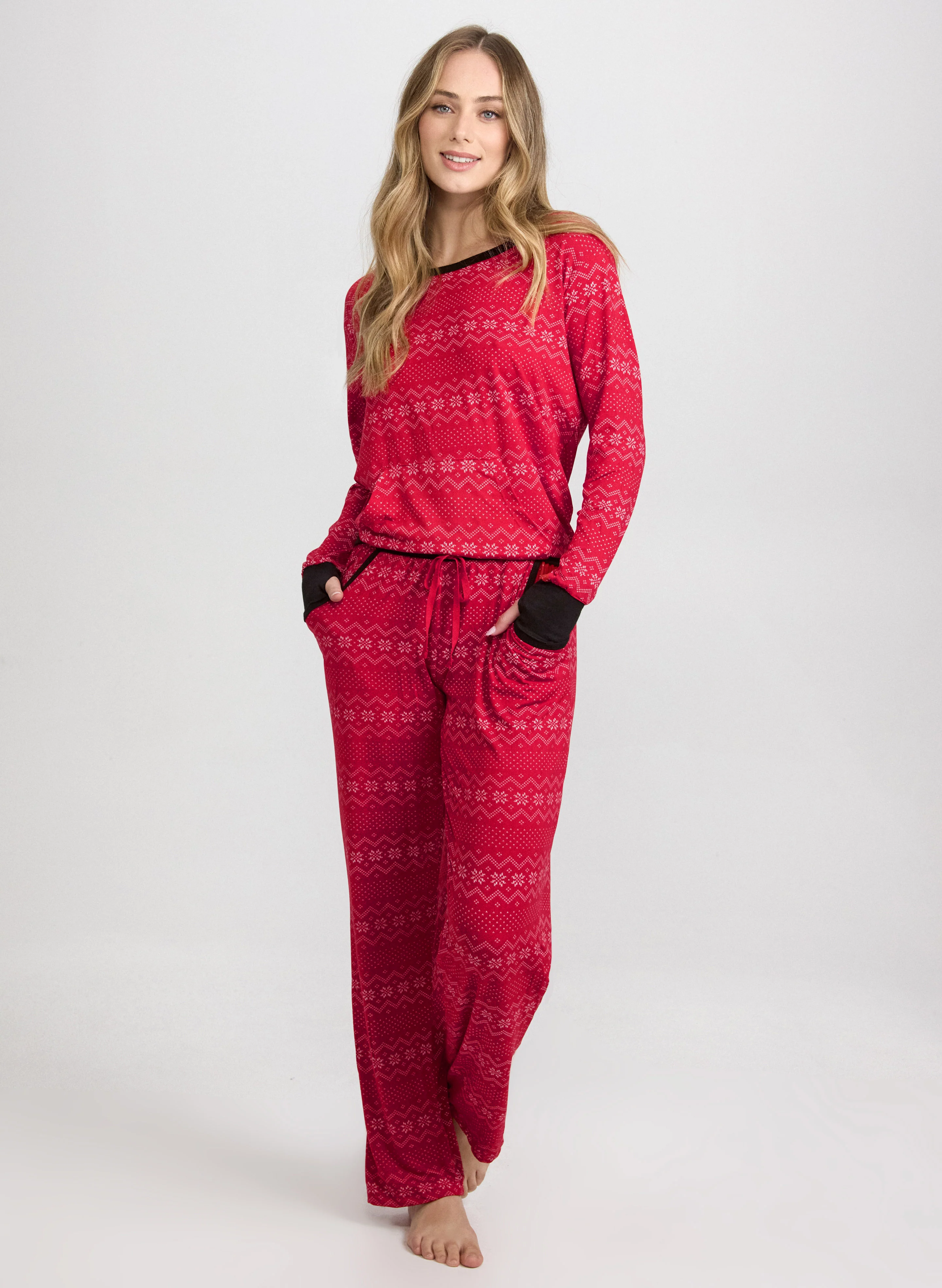 Snowflake Print Pyjama Set
