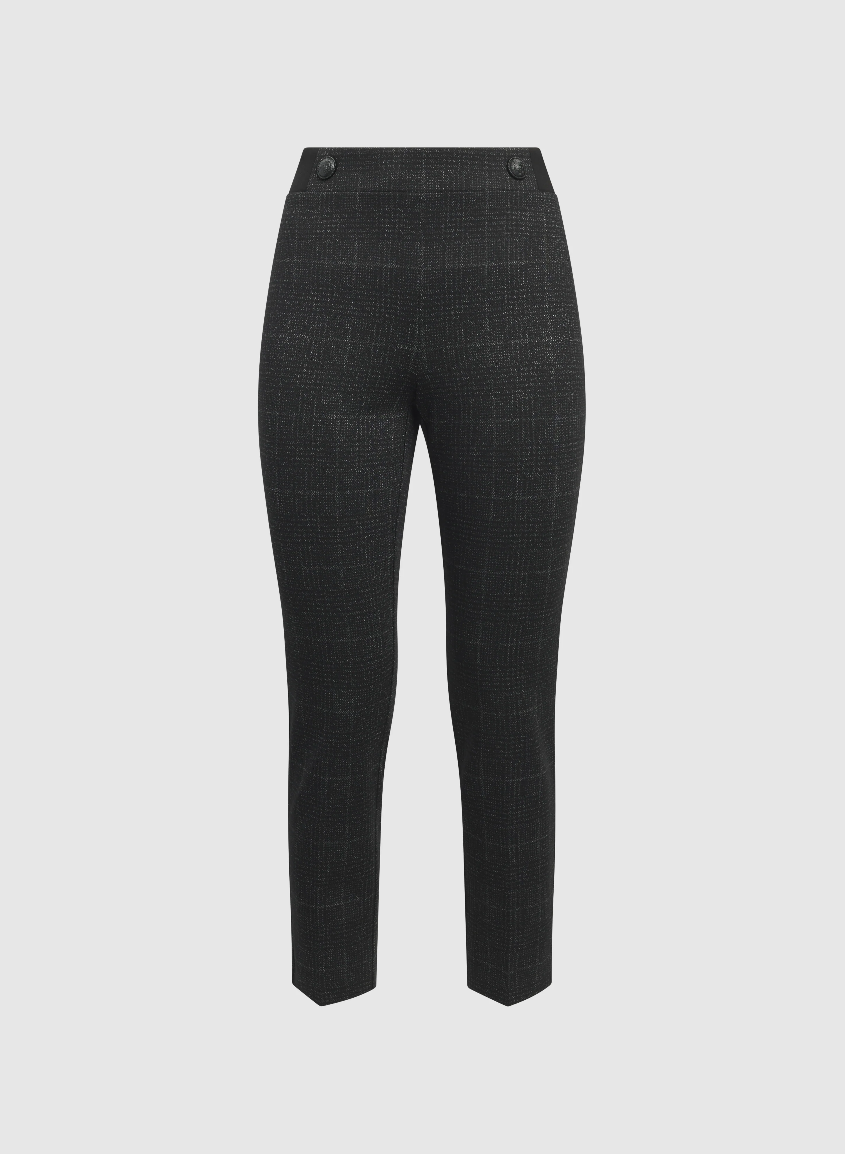 Sofia Check Print Slim-Leg Pants - Image 6