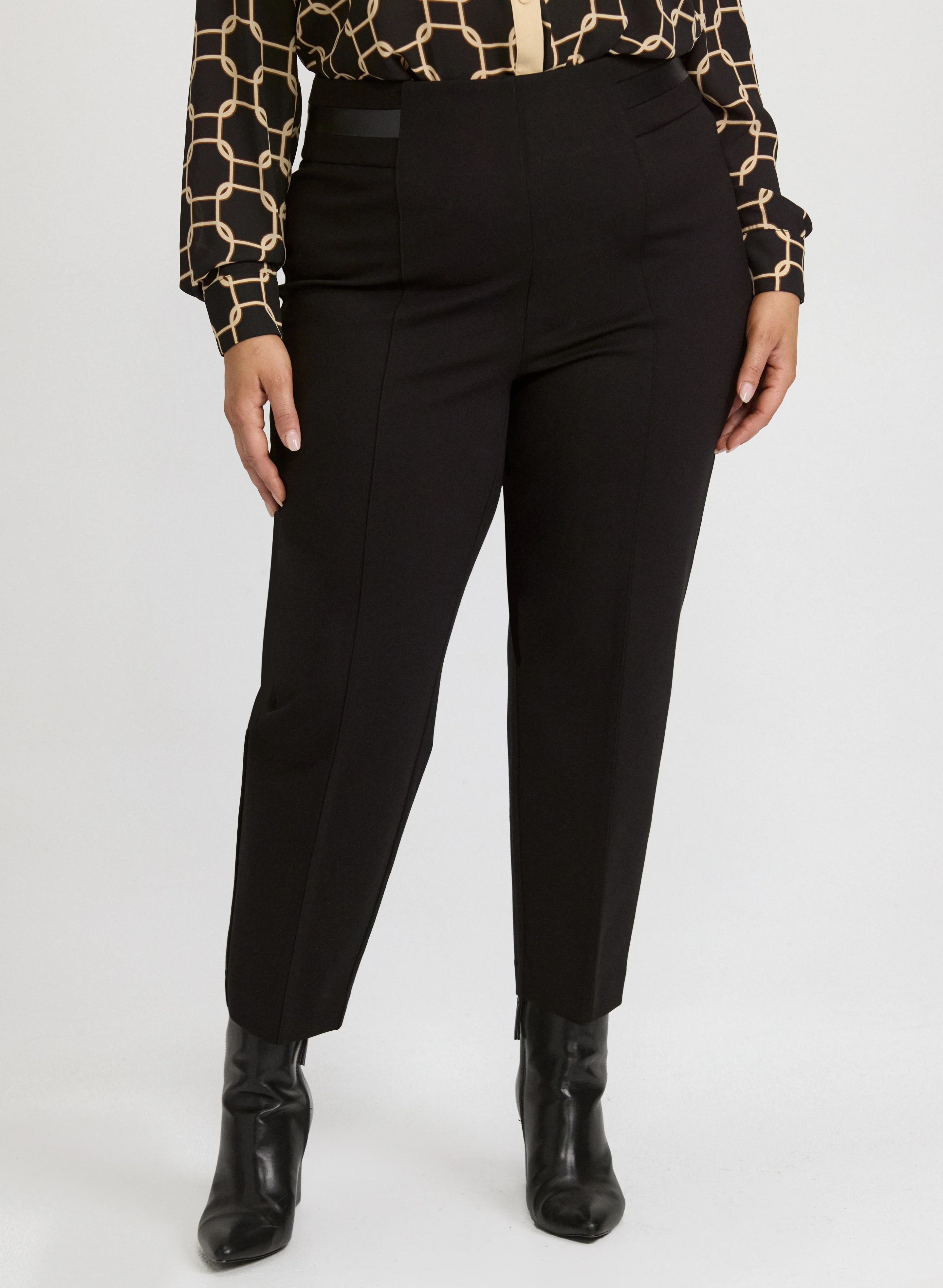 Sofia Pull-On Slim-Leg Pants