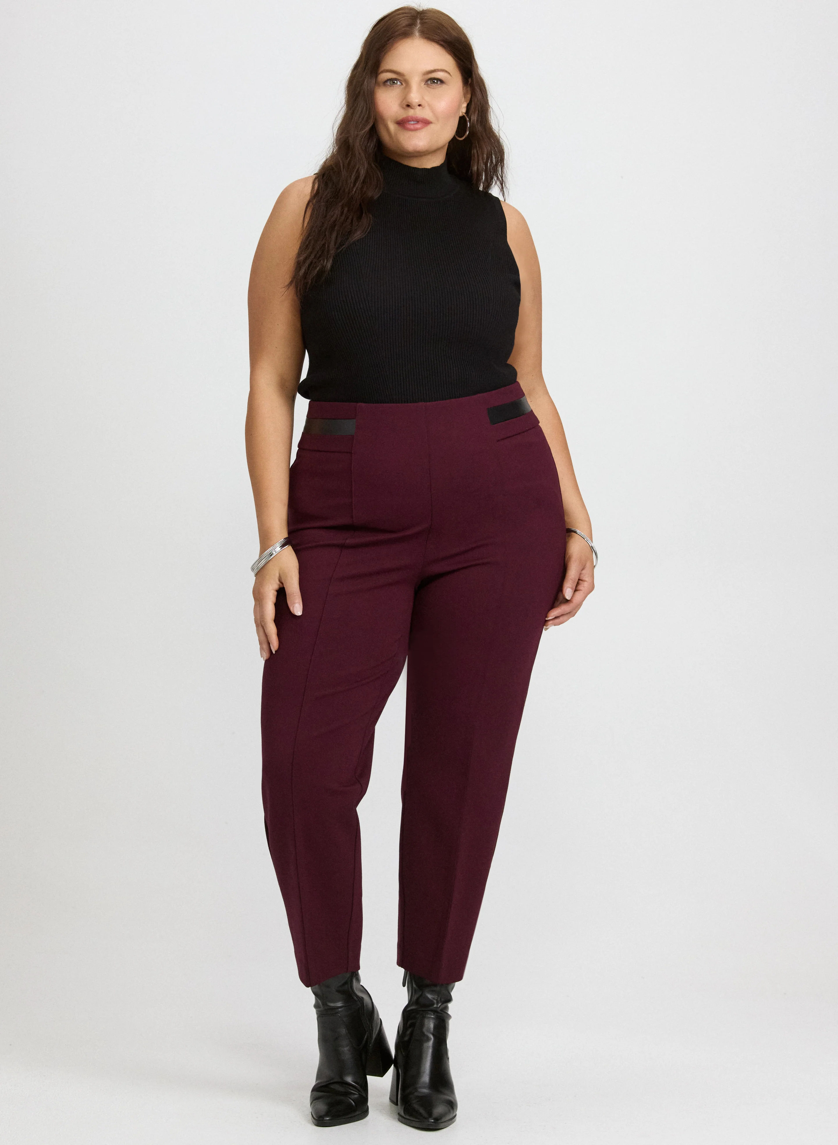 Sofia Pull-On Slim-Leg Pants - Image 3