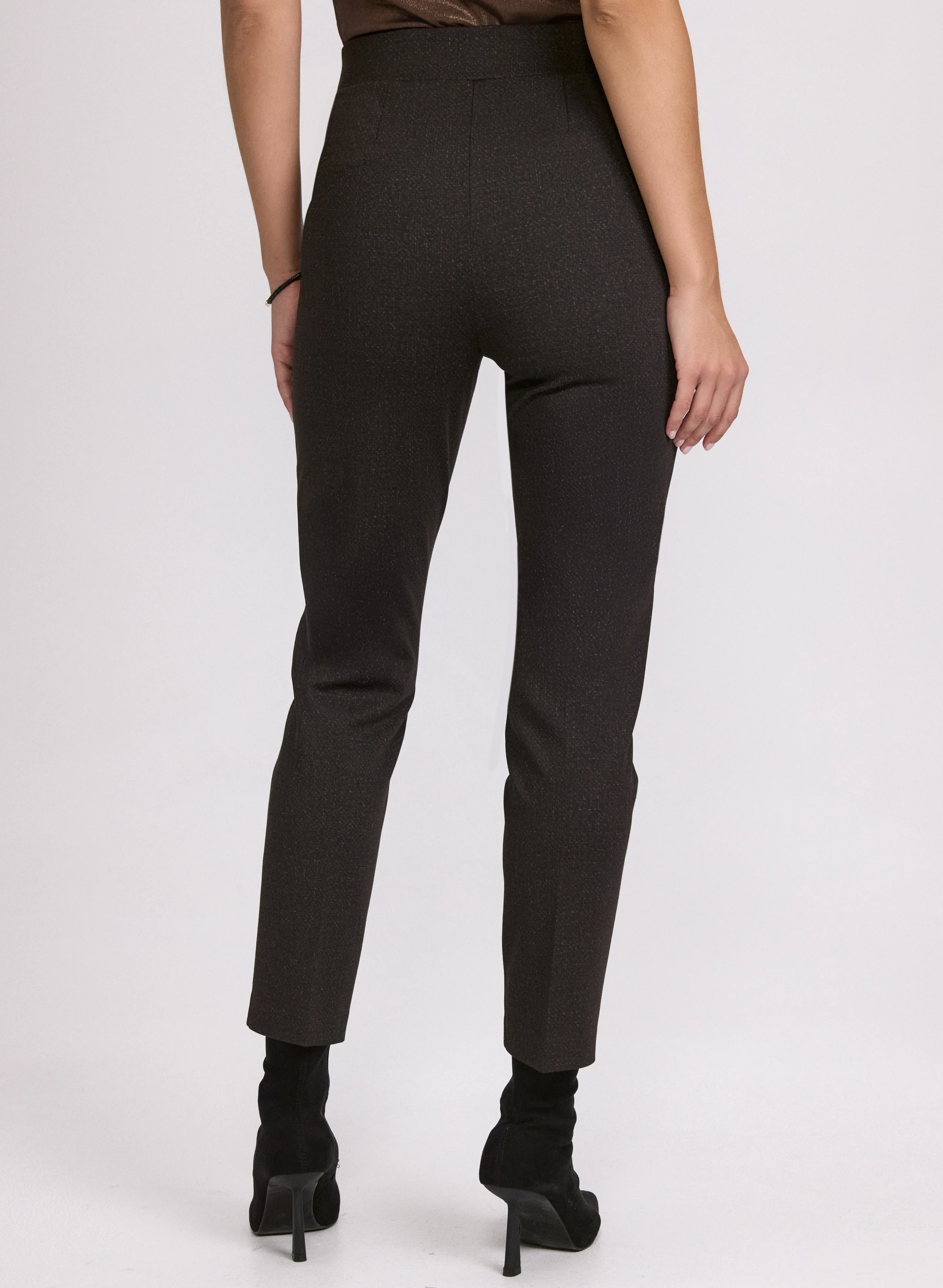 Sofia Tweed Print Slim-Leg Pants - Image 5