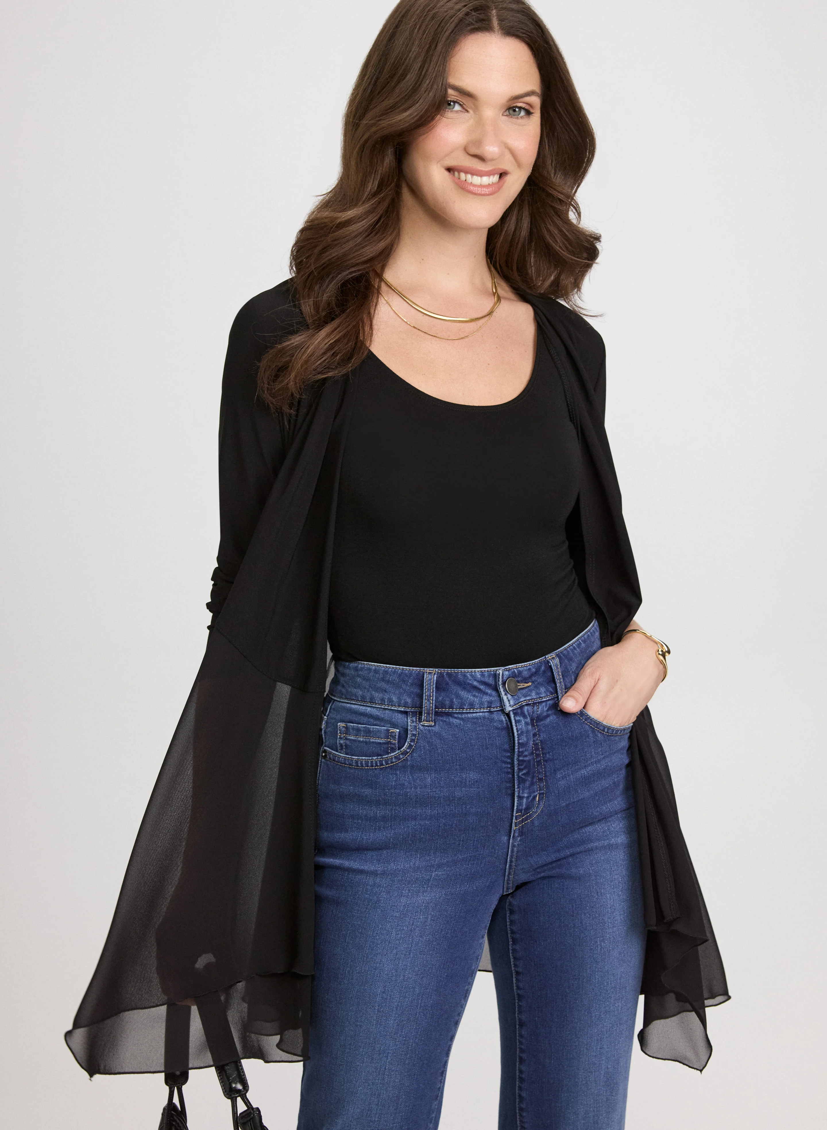 Sheer Open-Front Cover-Up