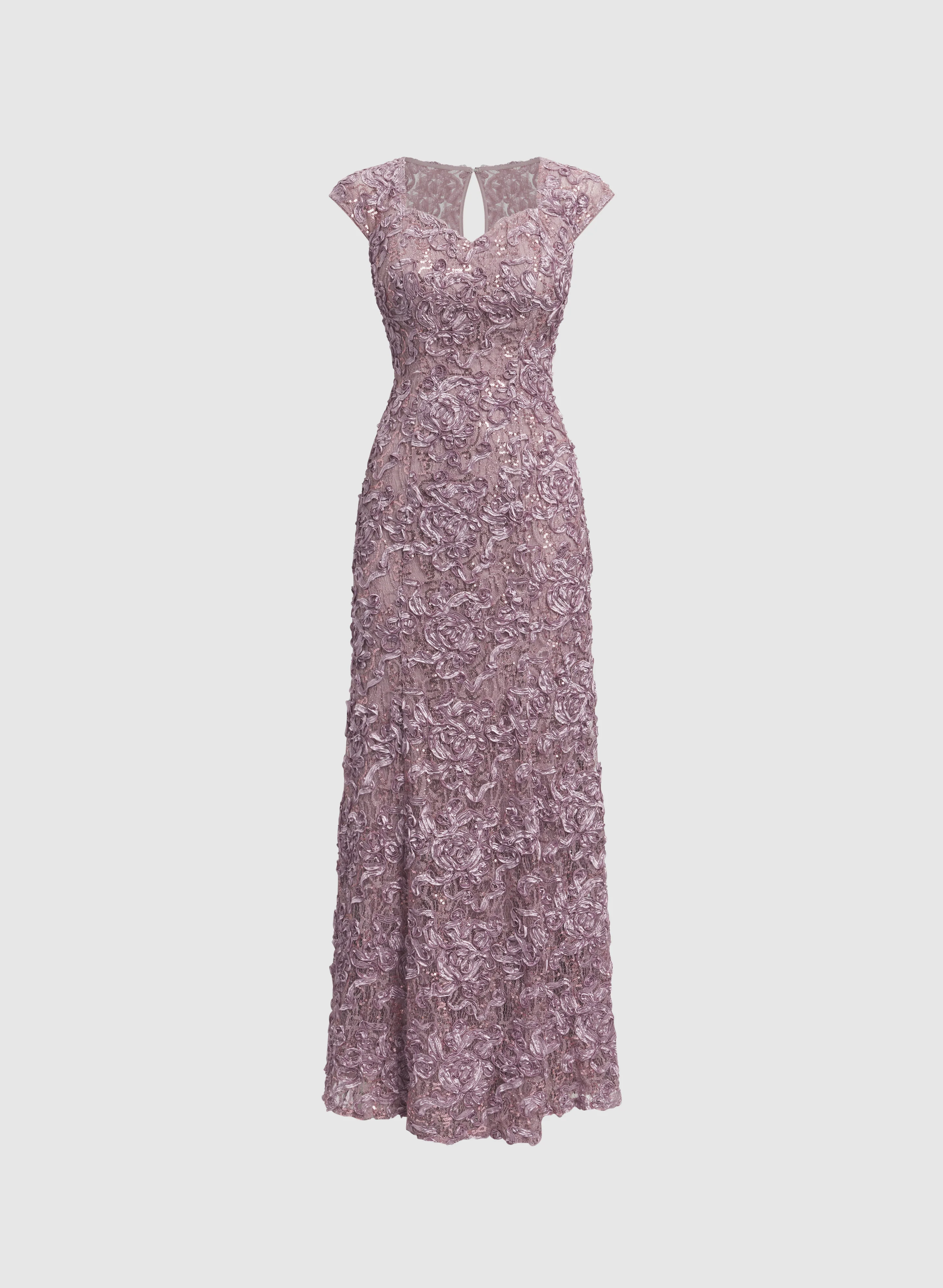 Soutache Dress & Chiffon Shawl Set - Image 8