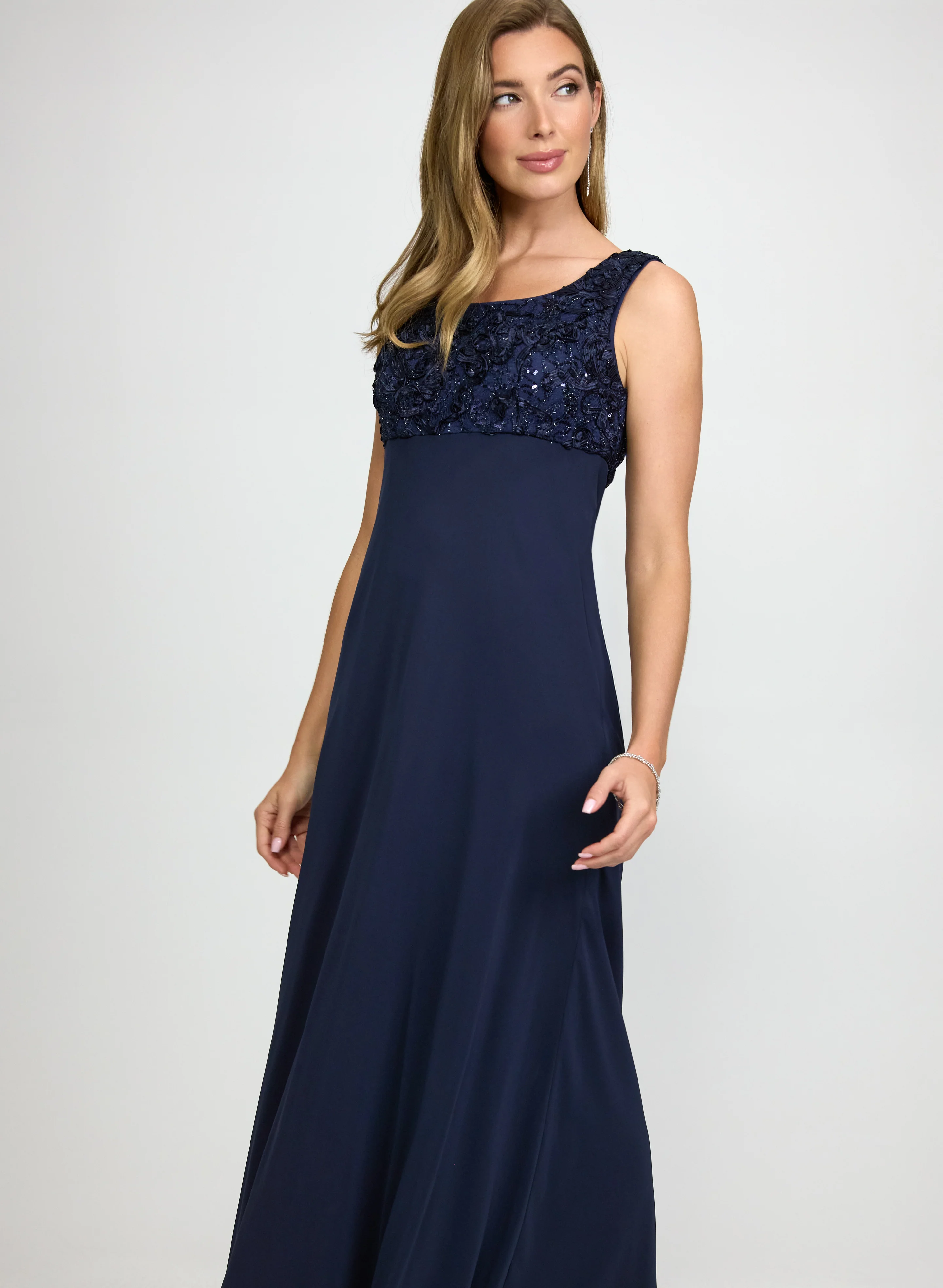 Soutache Jacket & Chiffon Dress Set - Image 7