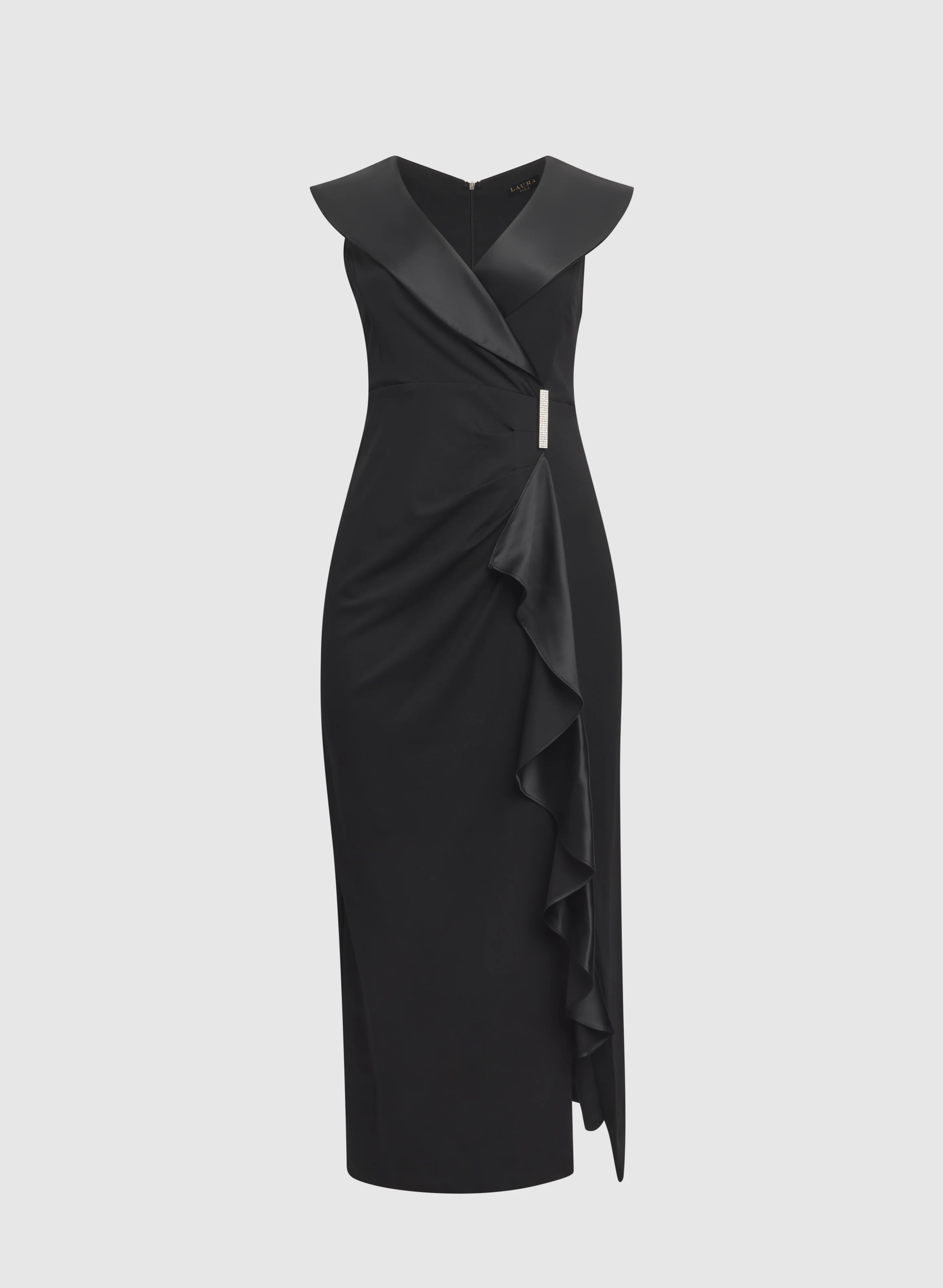 Fitted Shawl Collar Dress - Image 7